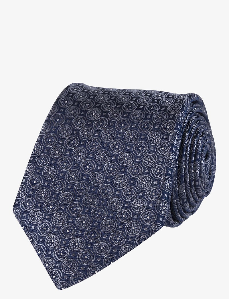 Portia 1924 - Geometric Silk Tie - krawatten - blue - 0