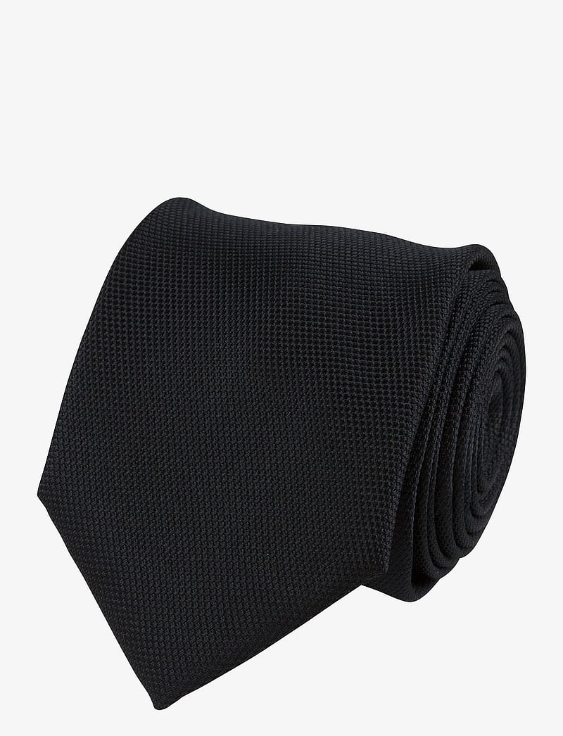 Portia 1924 - Polyester Tie Solid - krawatten - black - 0
