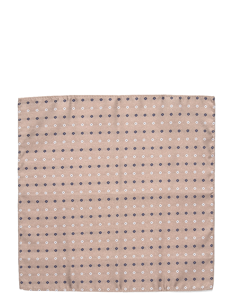 Portia 1924 - Floral Tie & Pocket Square Set - lommeklude - beige - 2