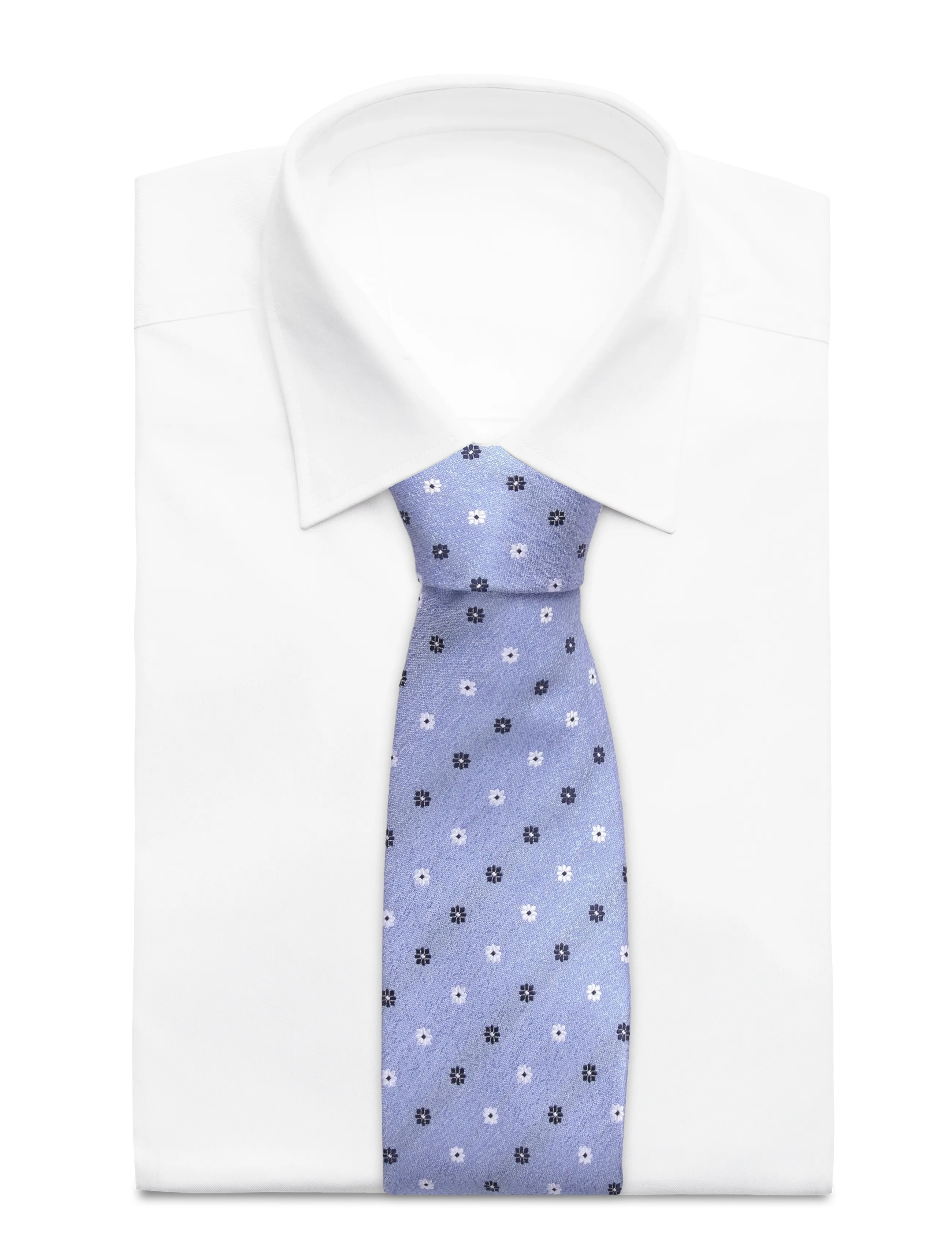 Portia 1924 - Floral Tie & Pocket Square Set - pocket squares - light blue - 1