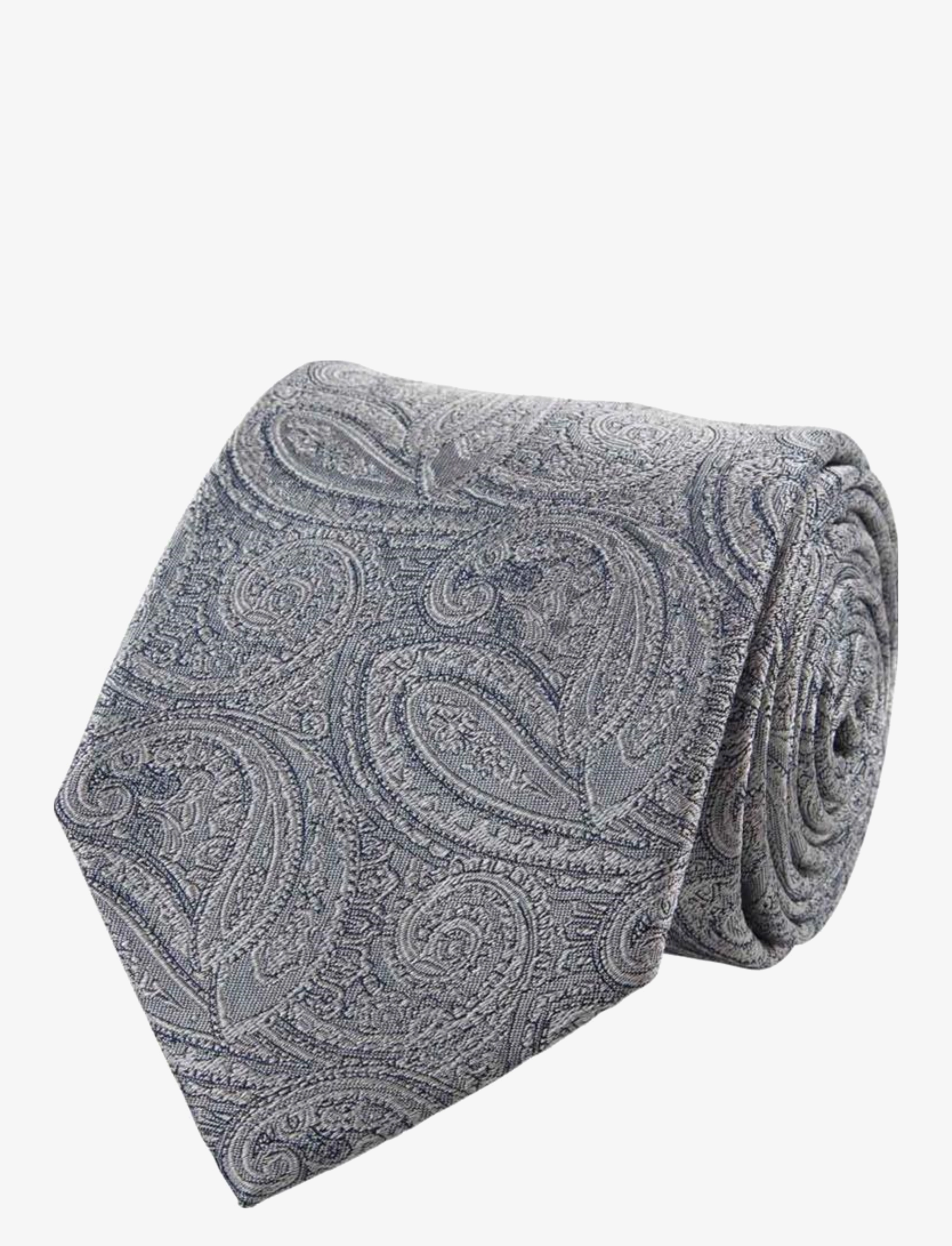 PORTIA 1924 Paisley Silk Tie Grau - One Size - Herren