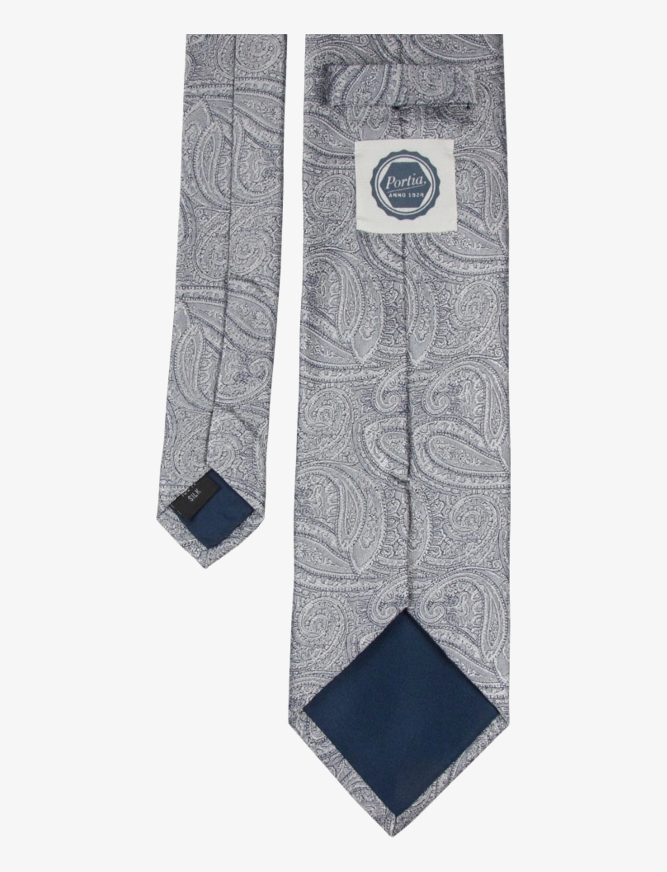 Portia 1924 - Paisley Silk Tie - slips - grey - 3
