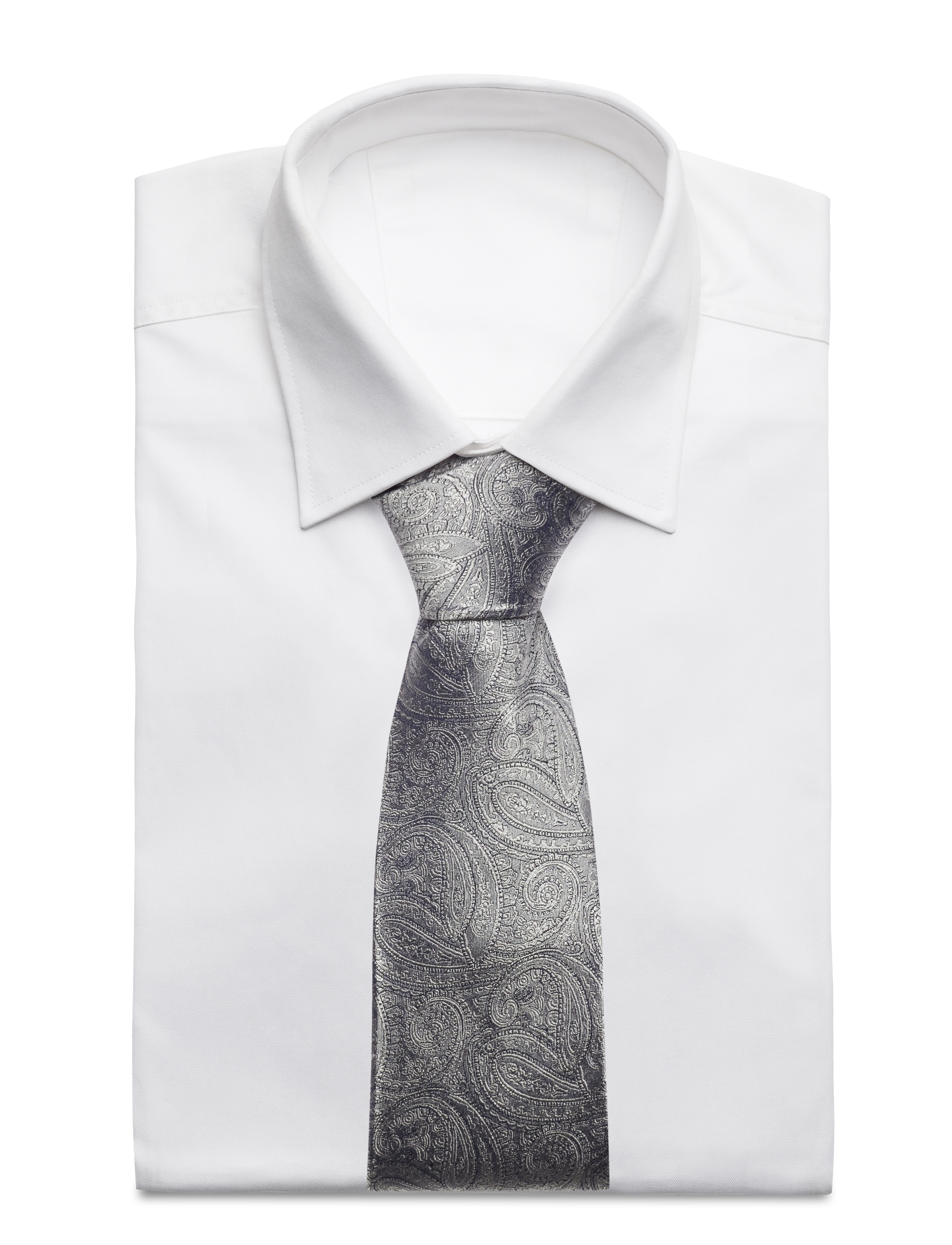 Portia 1924 - Paisley Silk Tie - slips - grey - 4