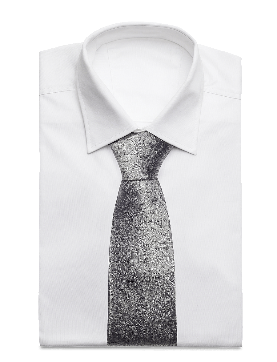 Portia 1924 - Paisley Silk Tie - slips - grey - 4