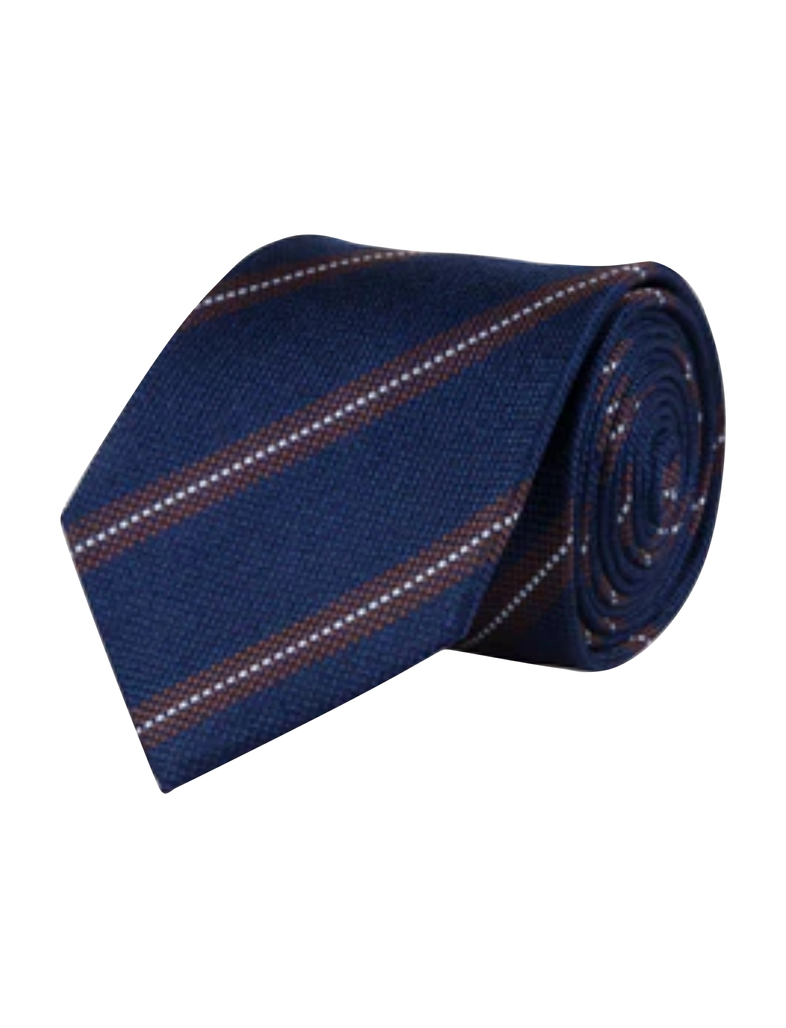 Portia 1924 Regimental Silk Tie - Slips - BLUE / navy