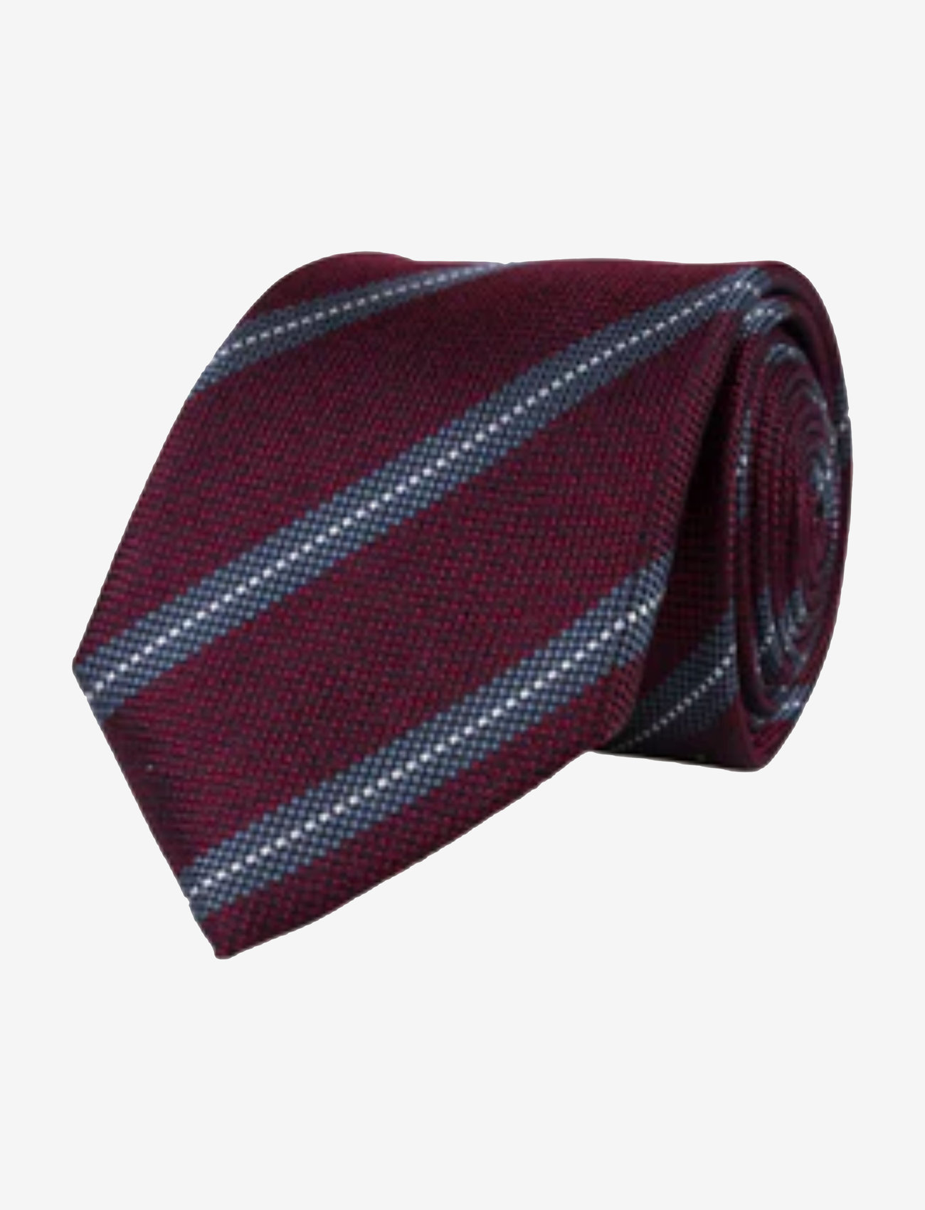 Portia 1924 - Regimental Silk Tie - slips - burgundy - 0