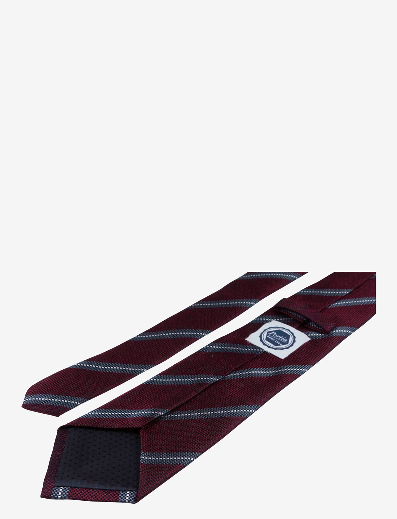 Portia 1924 - Regimental Silk Tie - slips - burgundy - 2