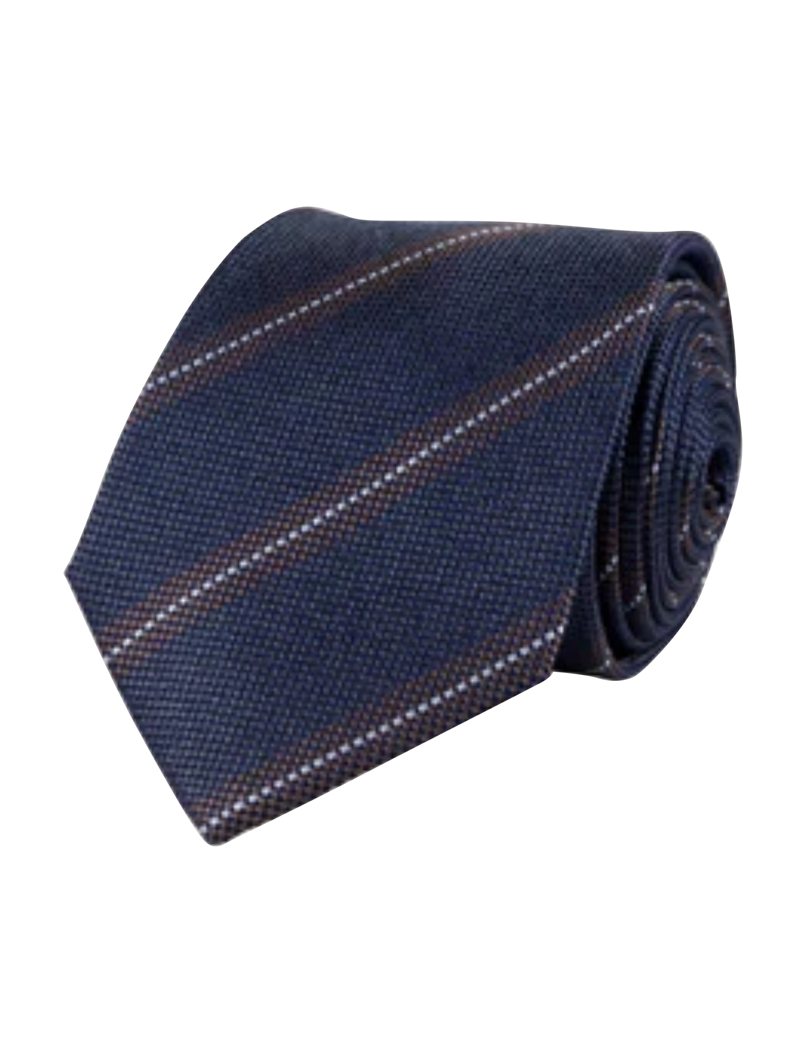 PORTIA 1924 Regimental Silk Tie Grau - One Size - Herren