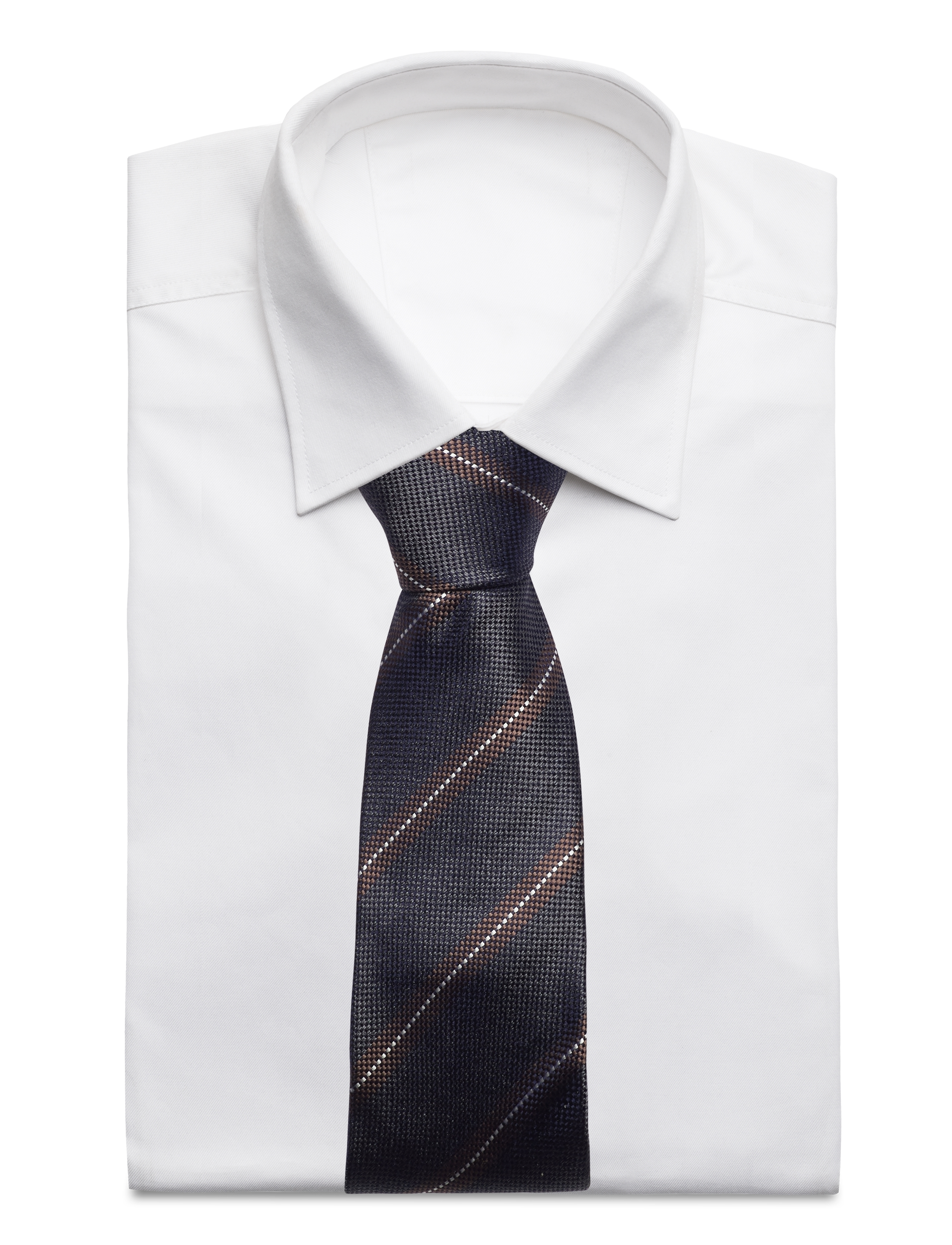 Portia 1924 - Regimental Silk Tie - lipsud - grey - 2