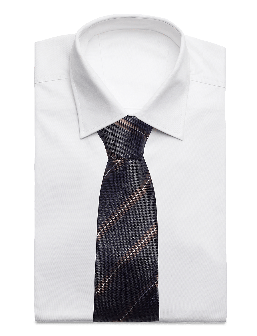 Portia 1924 - Regimental Silk Tie - krawatten - grey - 2