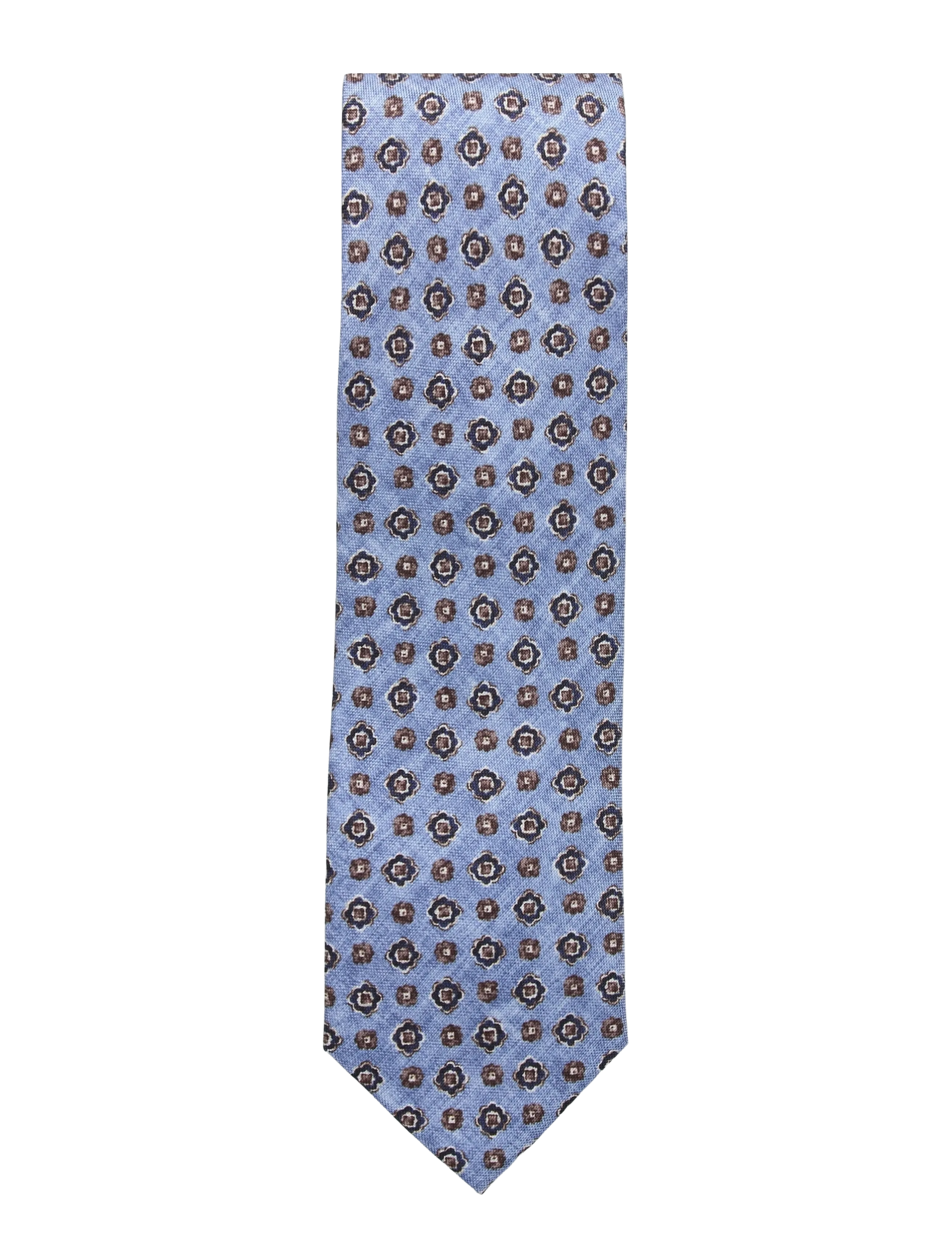 Portia 1924 Pattern Silk Tie, One Size, Blue, Tilbehør > Slips, Herre