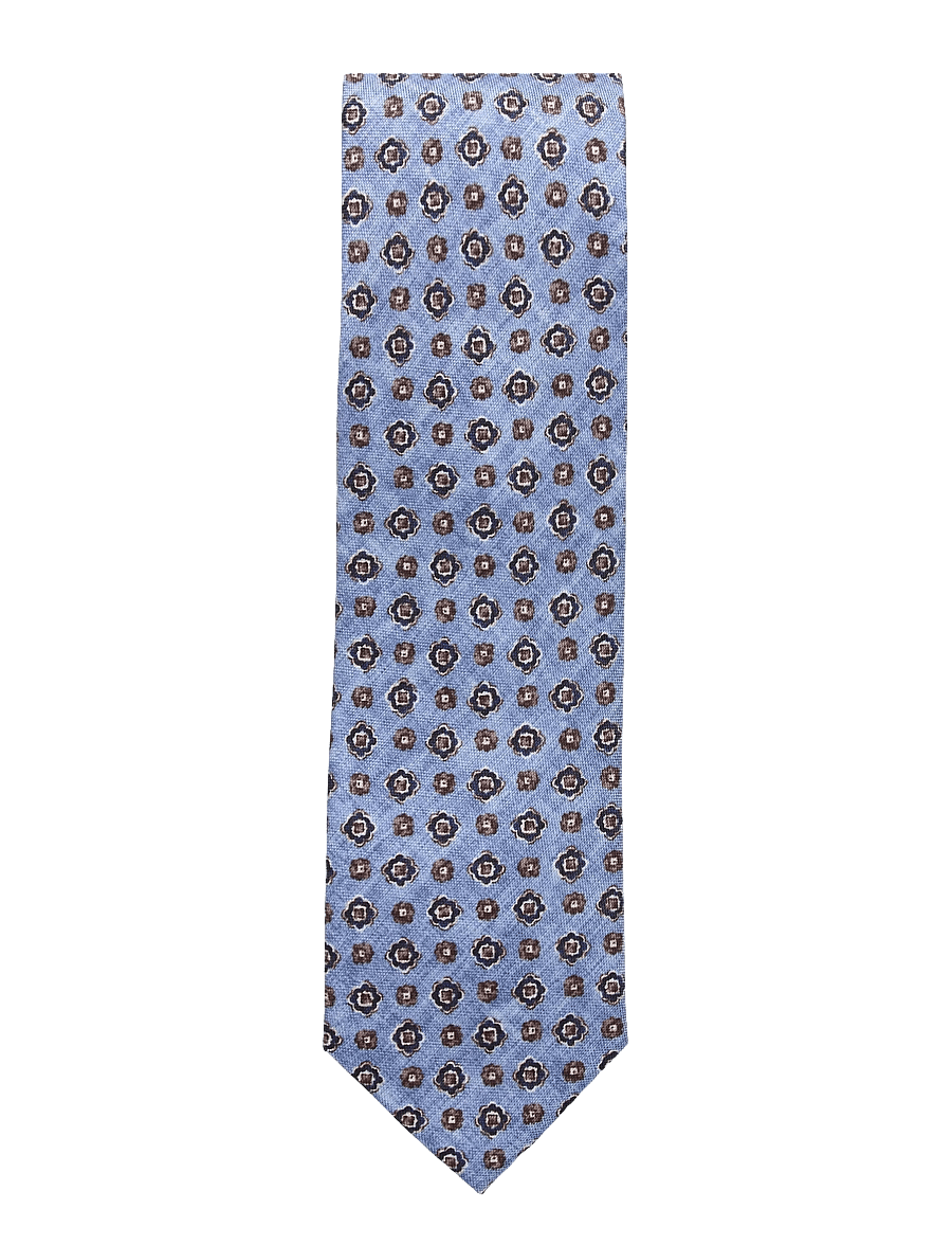 Portia 1924 - Pattern Silk Tie - slipsar - blue - 0