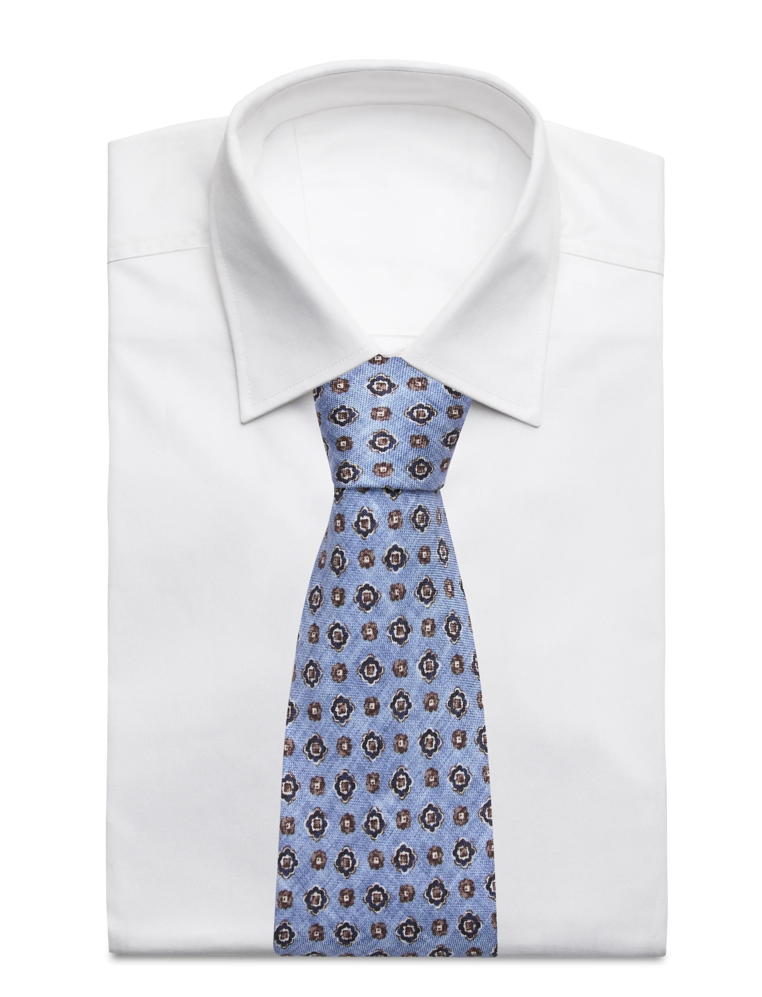 Portia 1924 - Pattern Silk Tie - slipsar - blue - 1