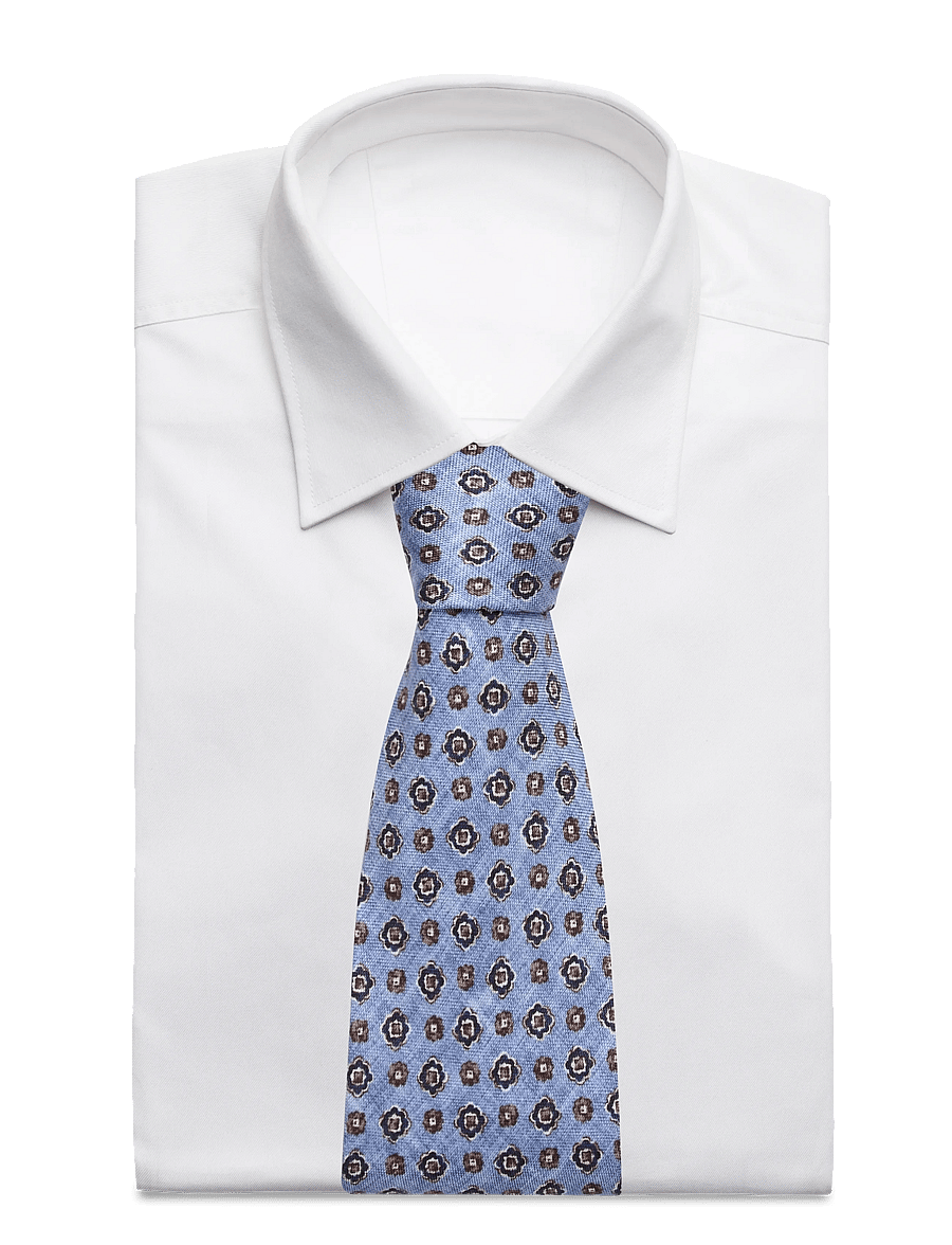Portia 1924 - Pattern Silk Tie - slipsar - blue - 1