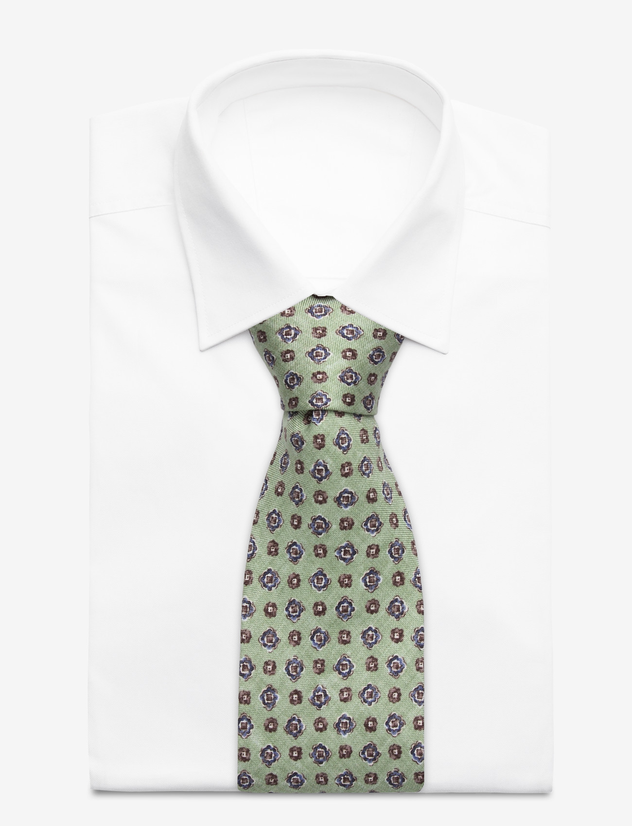 Portia 1924 - Pattern Silk Tie - slips - green - 1