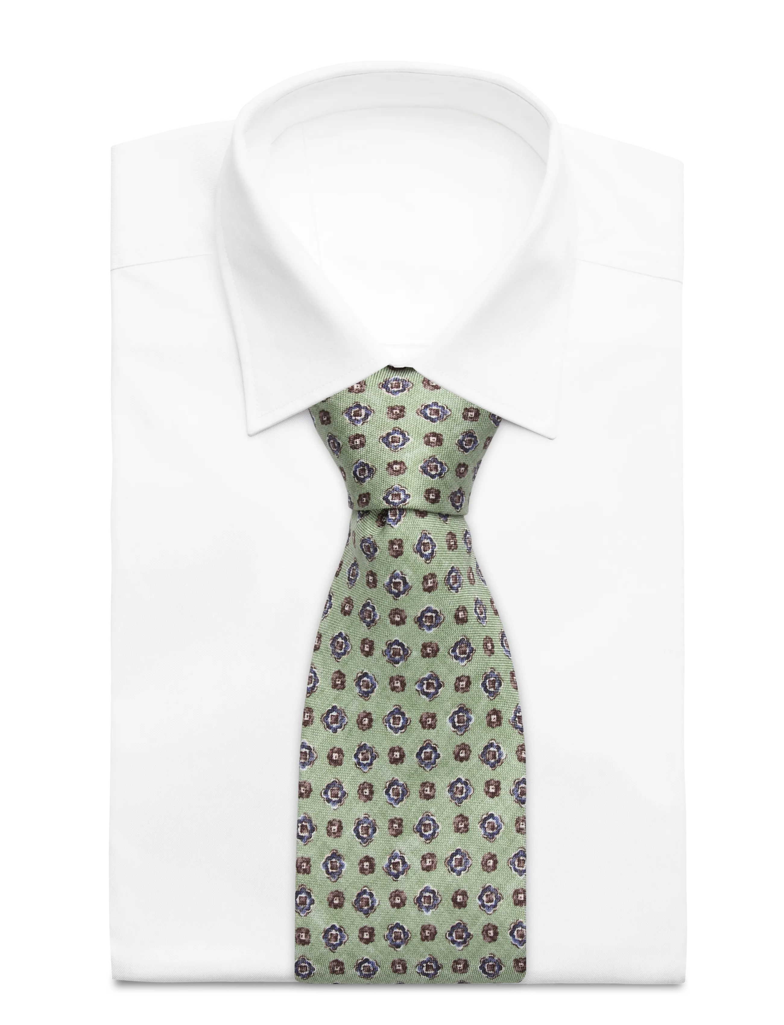 Portia 1924 - Pattern Silk Tie - slips - green - 1