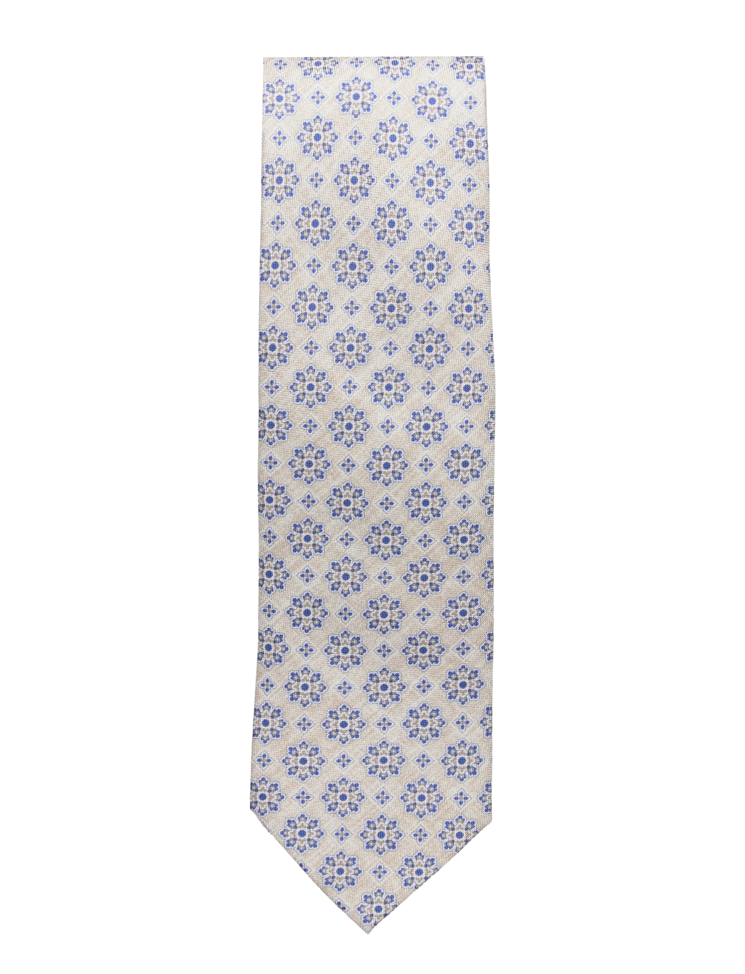PORTIA 1924 Pattern Silk Tie Cream - One Size - Herren