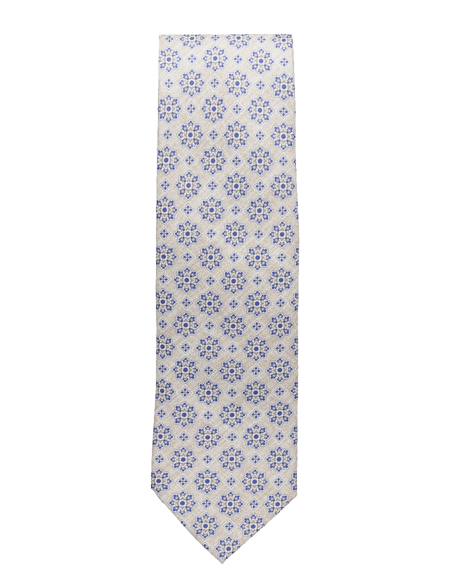 Portia 1924 - Pattern Silk Tie - lipsud - beige - 0
