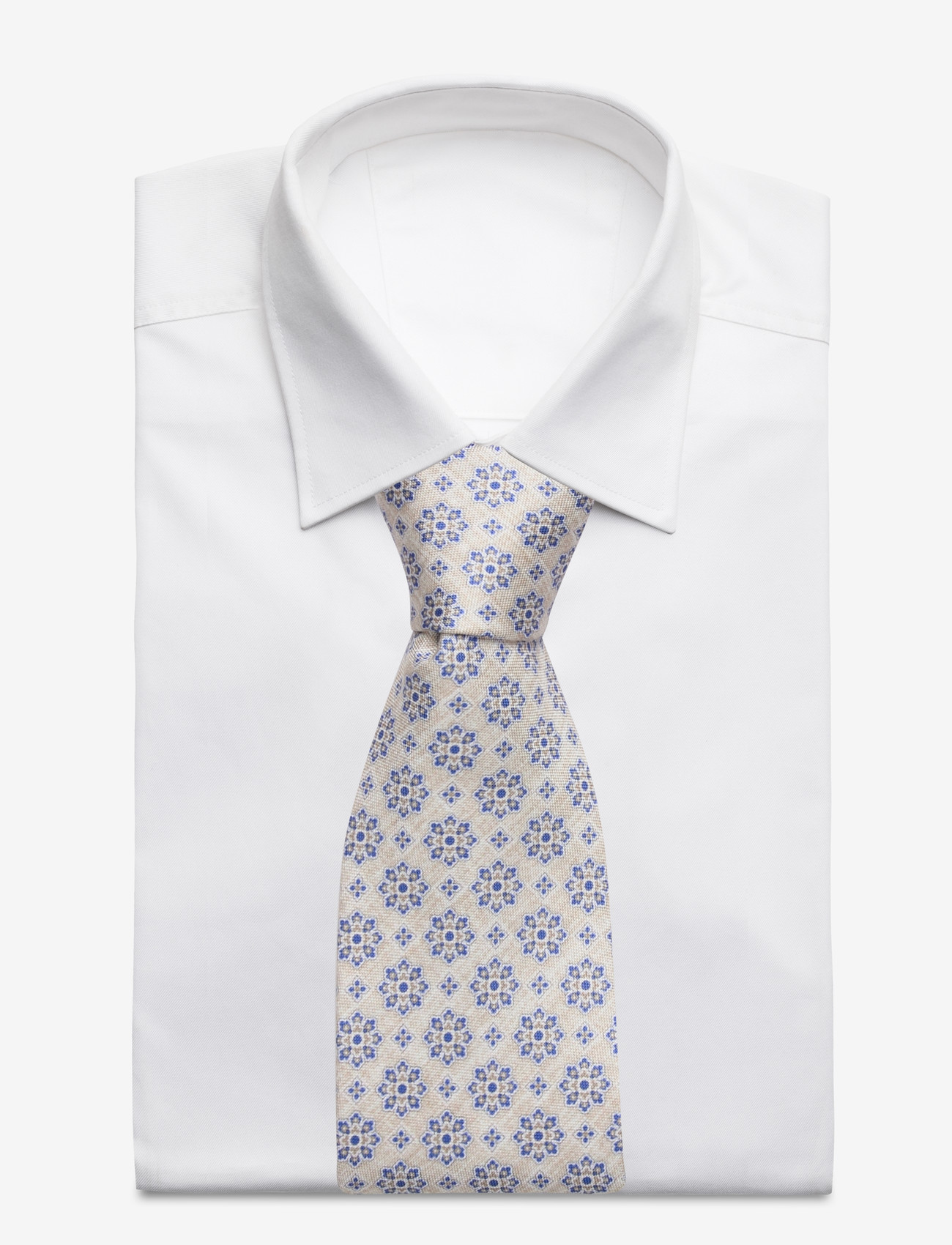 Portia 1924 - Pattern Silk Tie - lipsud - beige - 1