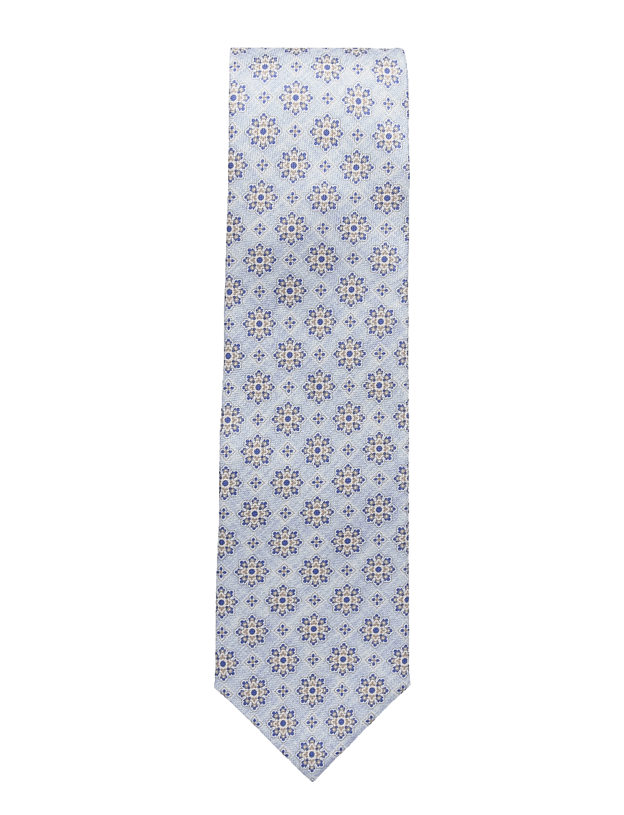 Portia 1924 - Pattern Silk Tie - ties - light blue - 0