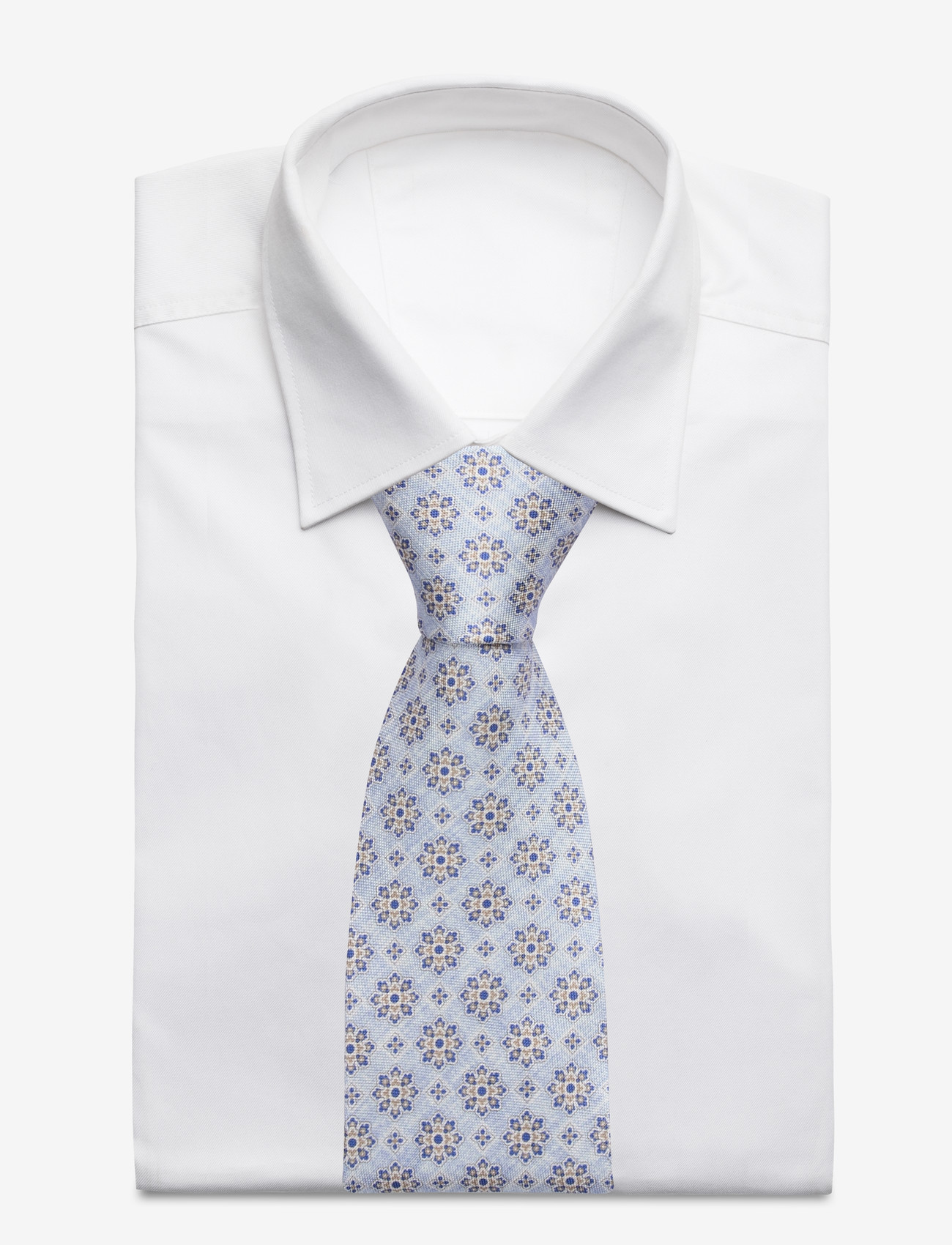 Portia 1924 - Pattern Silk Tie - slipsar - light blue - 1
