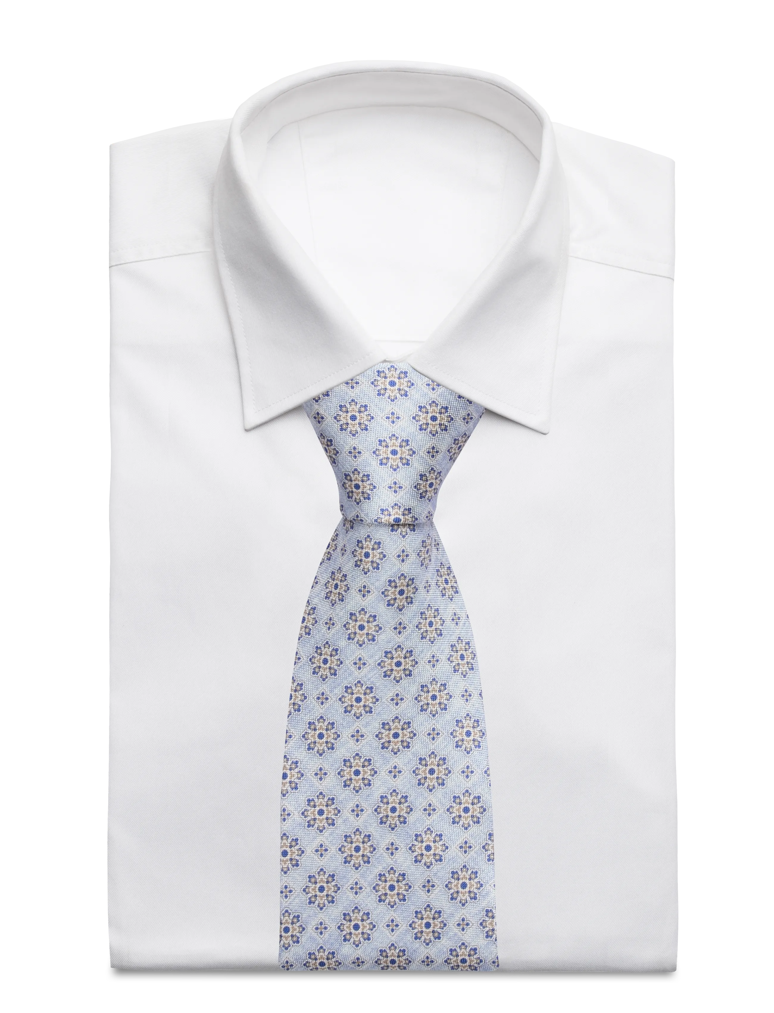 Portia 1924 - Pattern Silk Tie - slips - light blue - 1