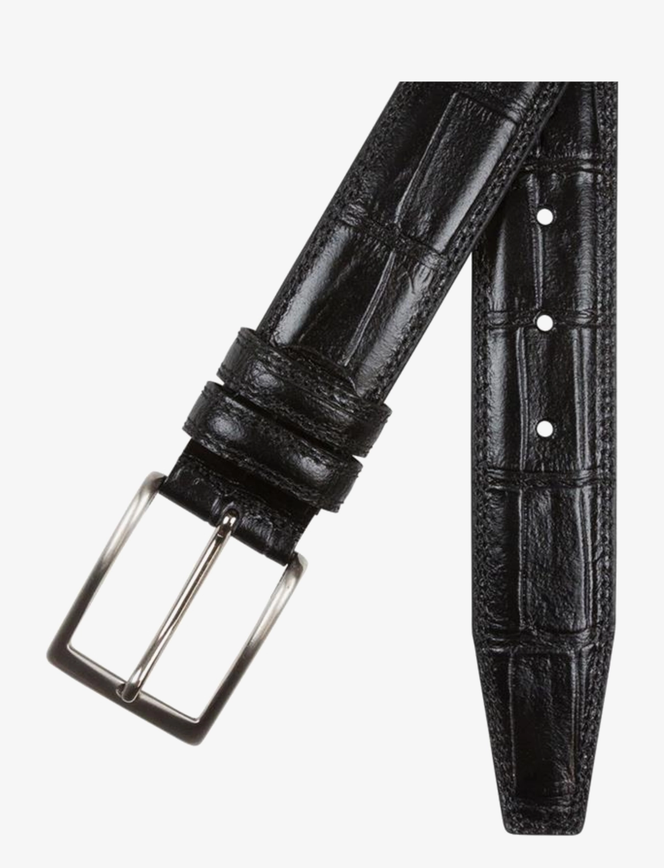 PORTIA 1924 Croco Leder Gürtel Schwarz - 95 Cm - Herren
