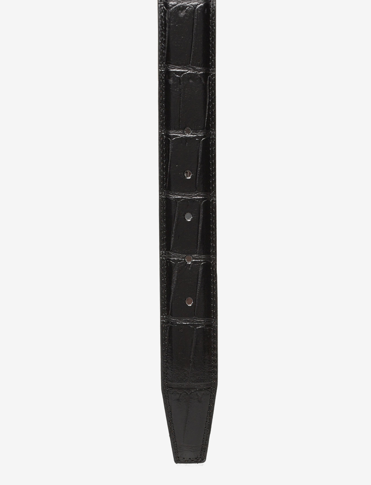 Portia 1924 - Croco Leather Belt - classic belts - black - 2