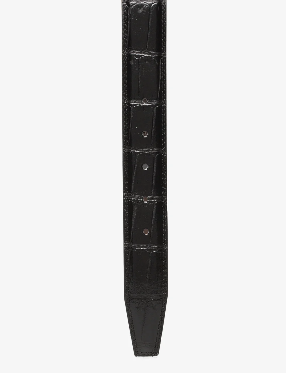 Portia 1924 - Croco Leather Belt - klassiske bælter - black - 2