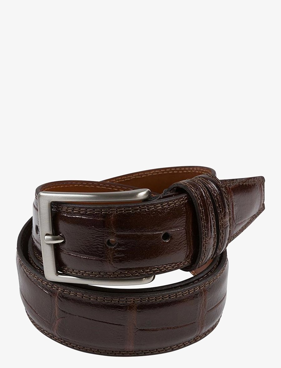 Portia 1924 - Croco Leather Belt - classic belts - brown - 2