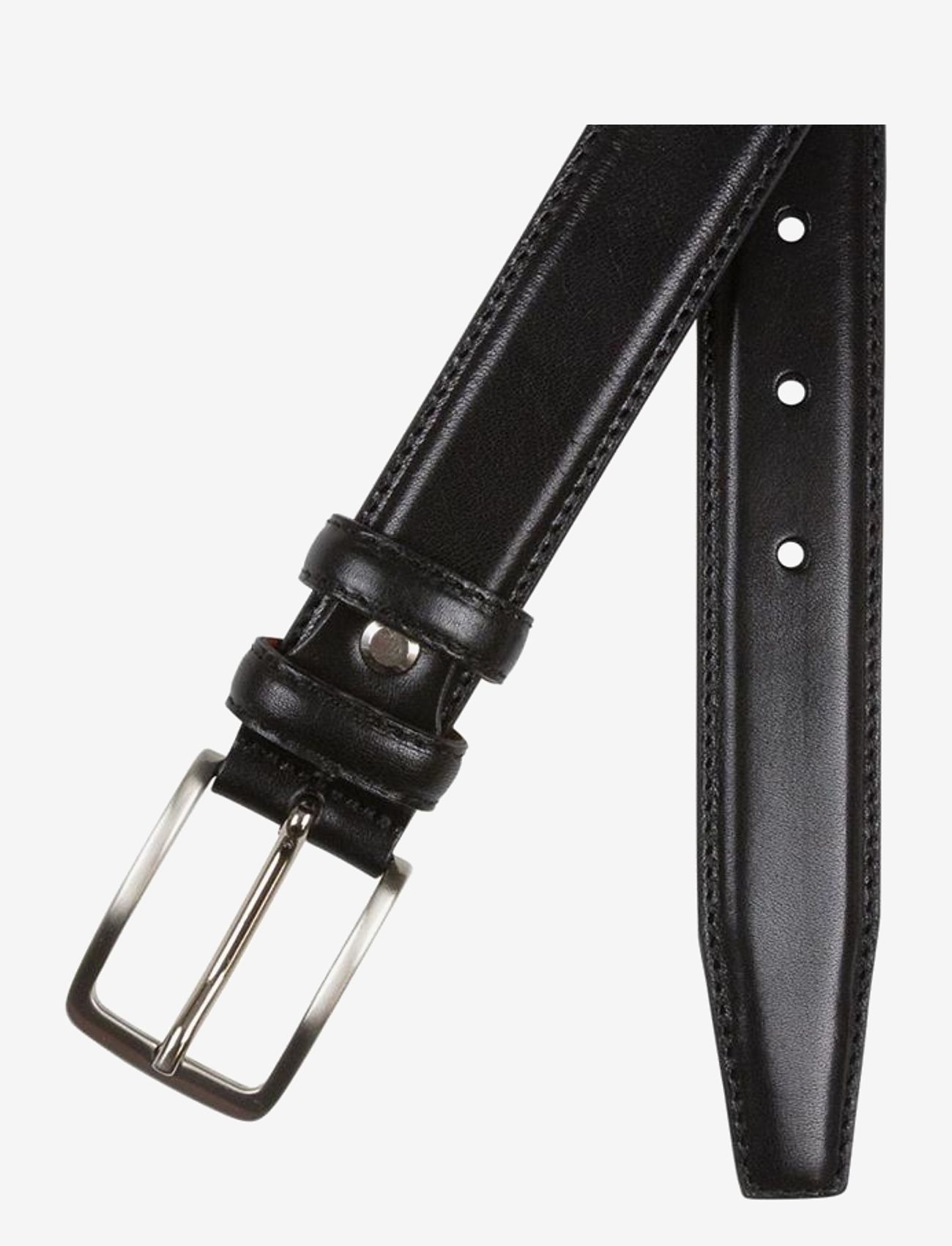 Portia 1924 - Leather Belt - klassiska skärp - black - 0