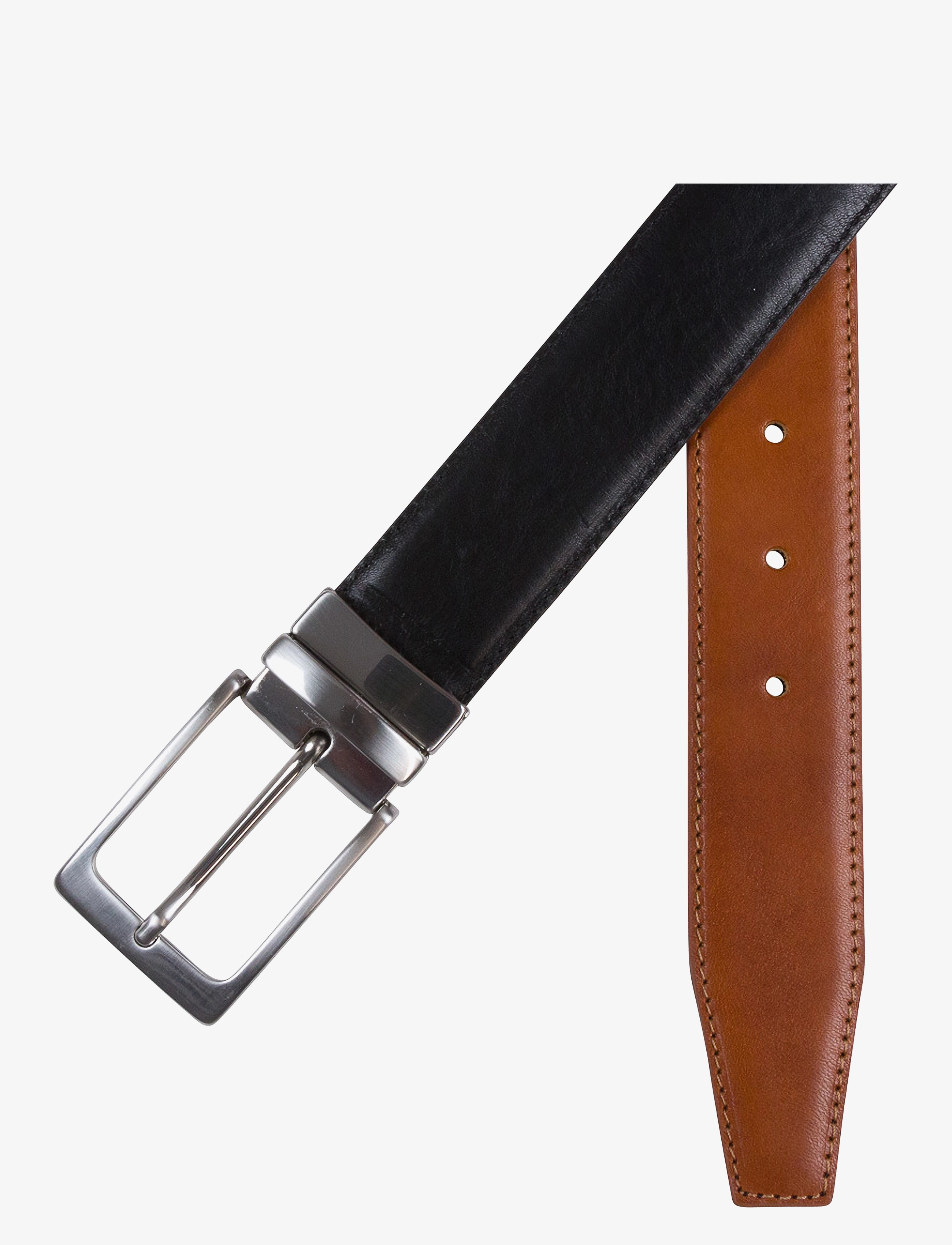 Portia 1924 Full Grain Leather Belt Reversable, 95 cm, Belts, Schwarz - Classic Männerswear