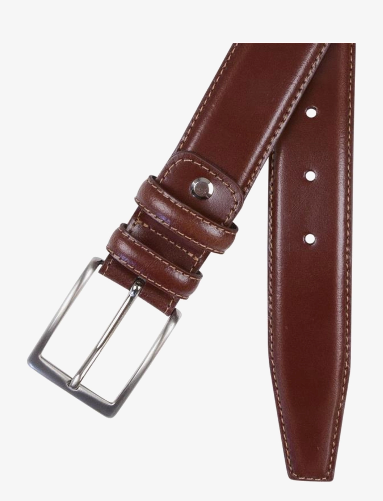 Portia 1924 Leather Belt, Mænd, Læderbælte, Brun, Str: 100 cm