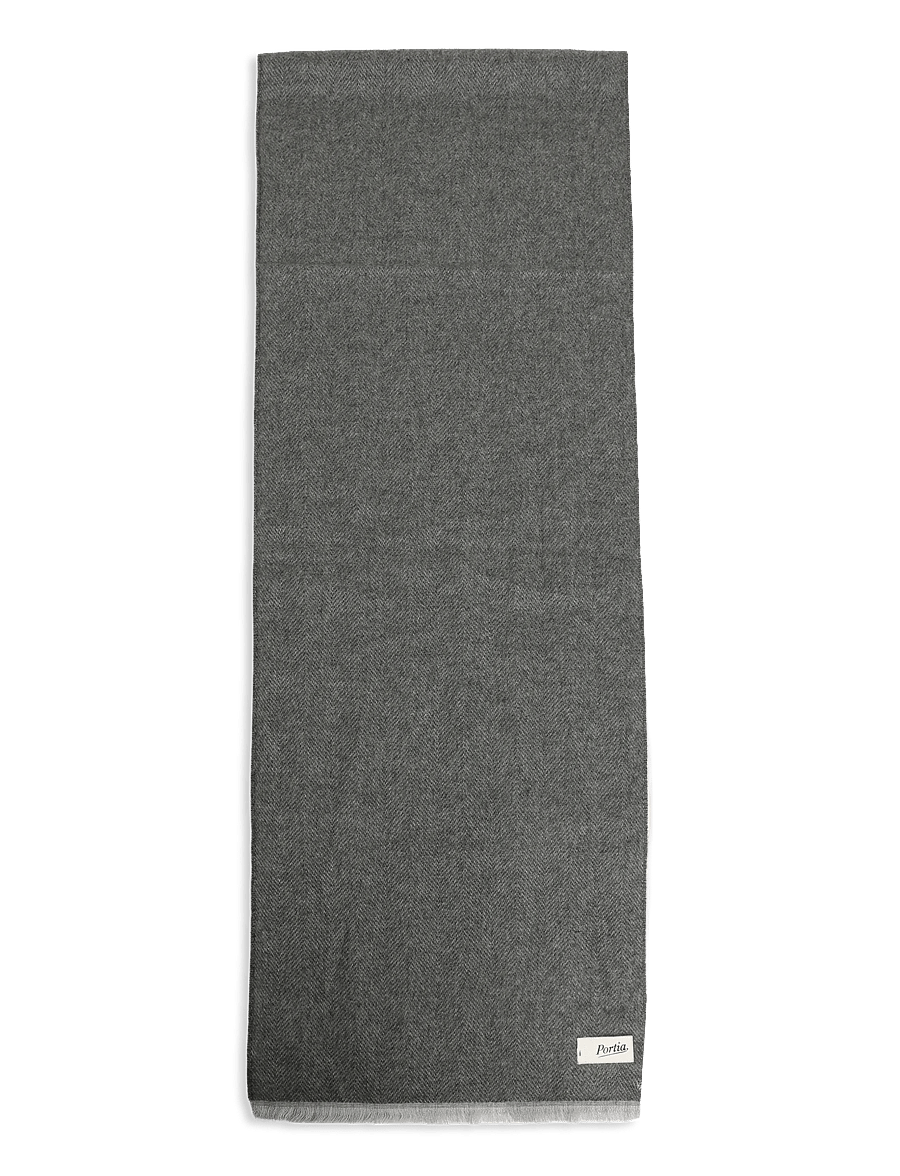 Portia 1924 - Wool/Polyester Scarf - halsdukar - grey - 0
