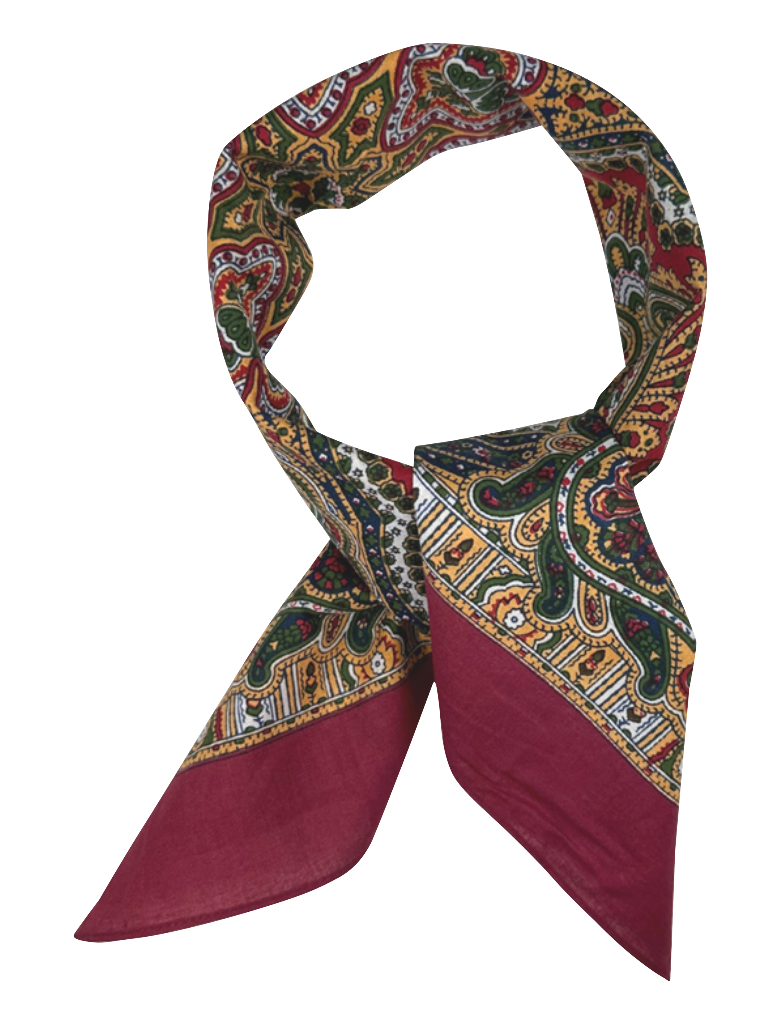 Portia 1924 Cotton Bandana - Accessoires - BURGUNDY / burgundy