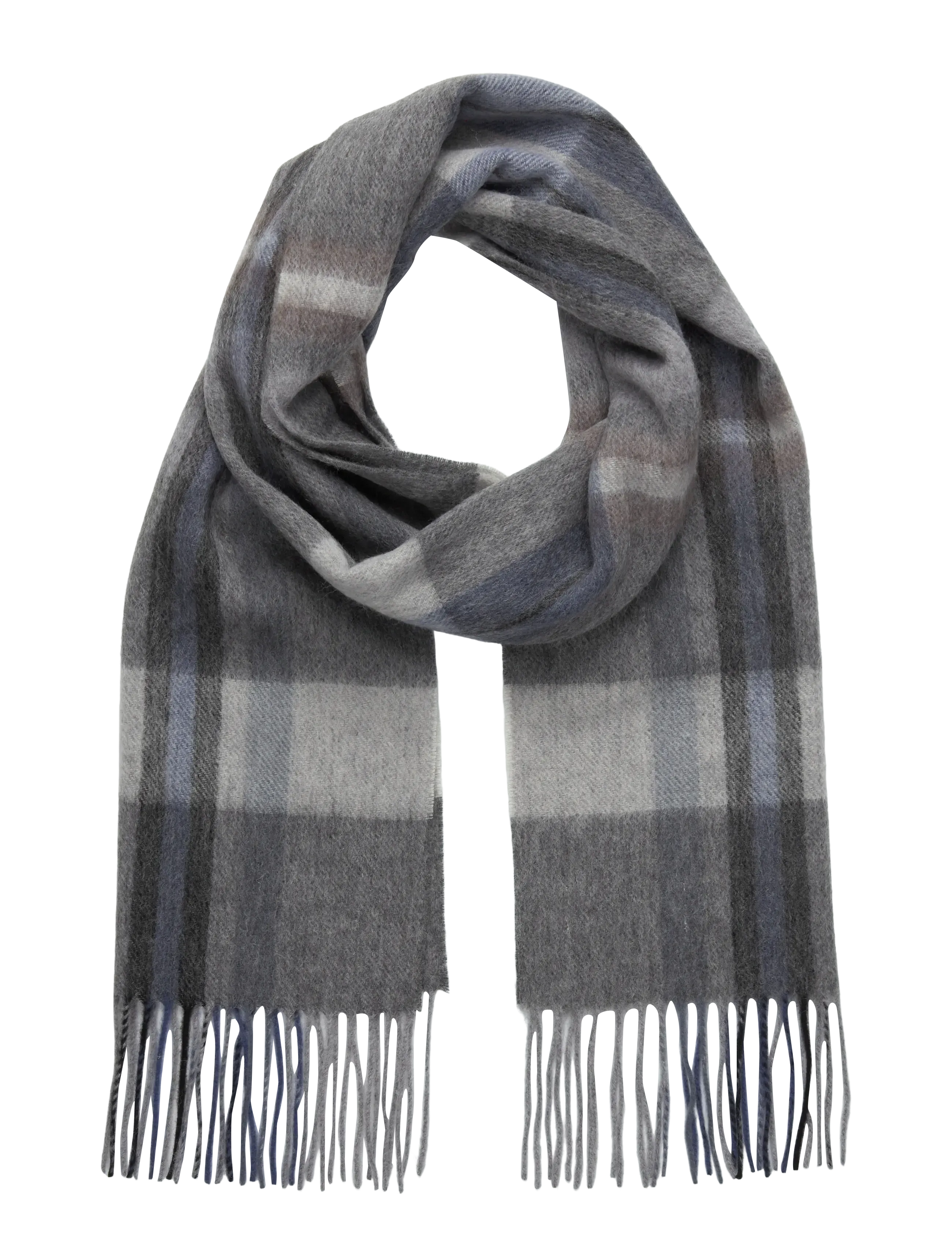 Portia 1924 Grey Wool Scarf - Sallid - GREY / grey