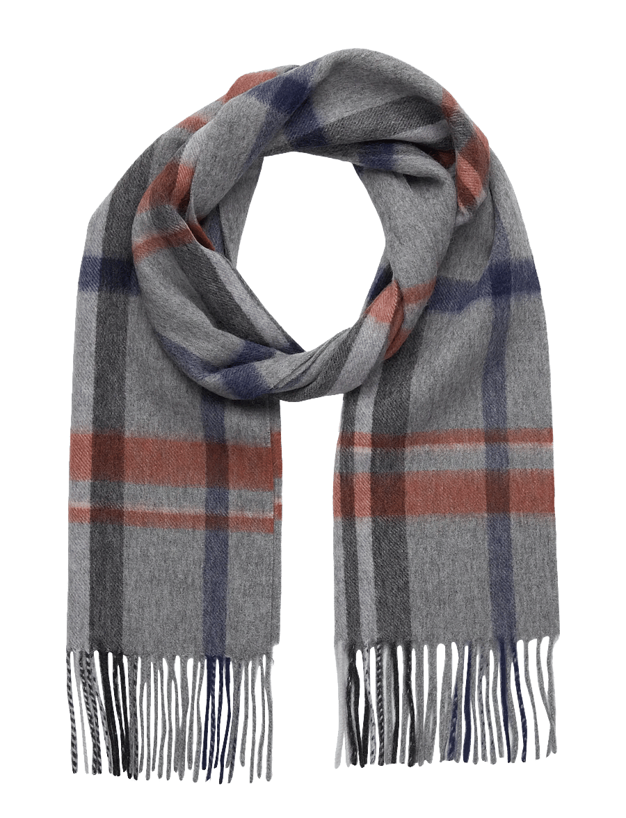 Portia 1924 - Grey Wool Scarf - halsdukar - grey - 0