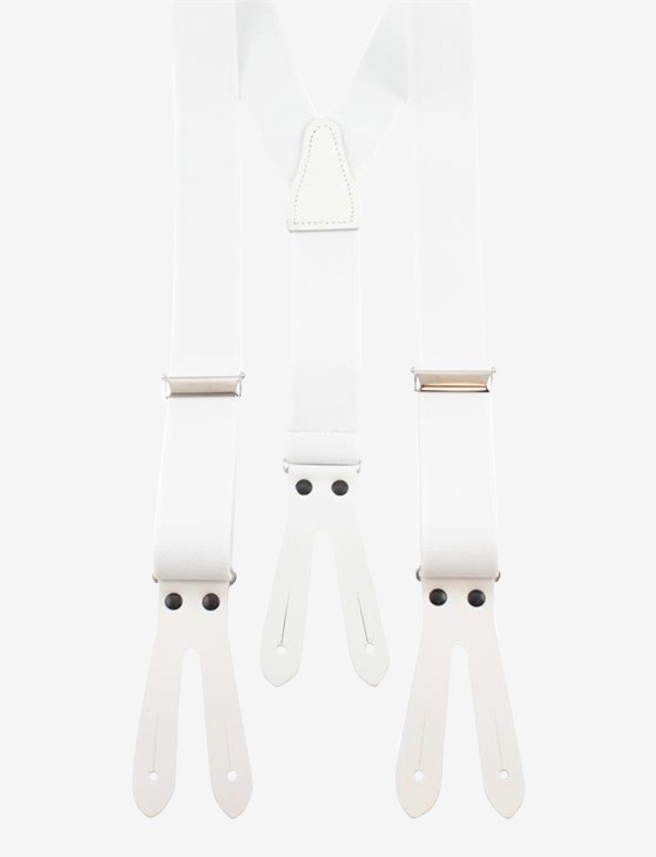 Portia 1924 - Solid Suspenders Leather Ends - petnešos - white - 0
