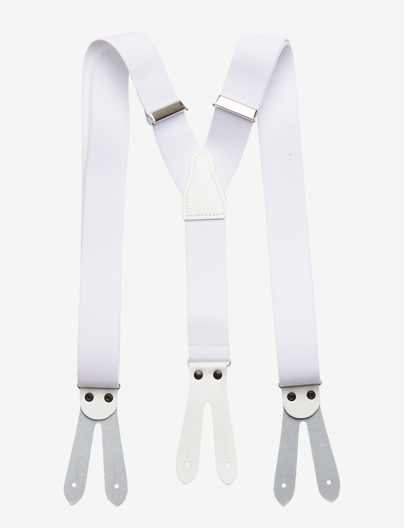 Portia 1924 - Solid Suspenders Leather Ends - petnešos - white - 1