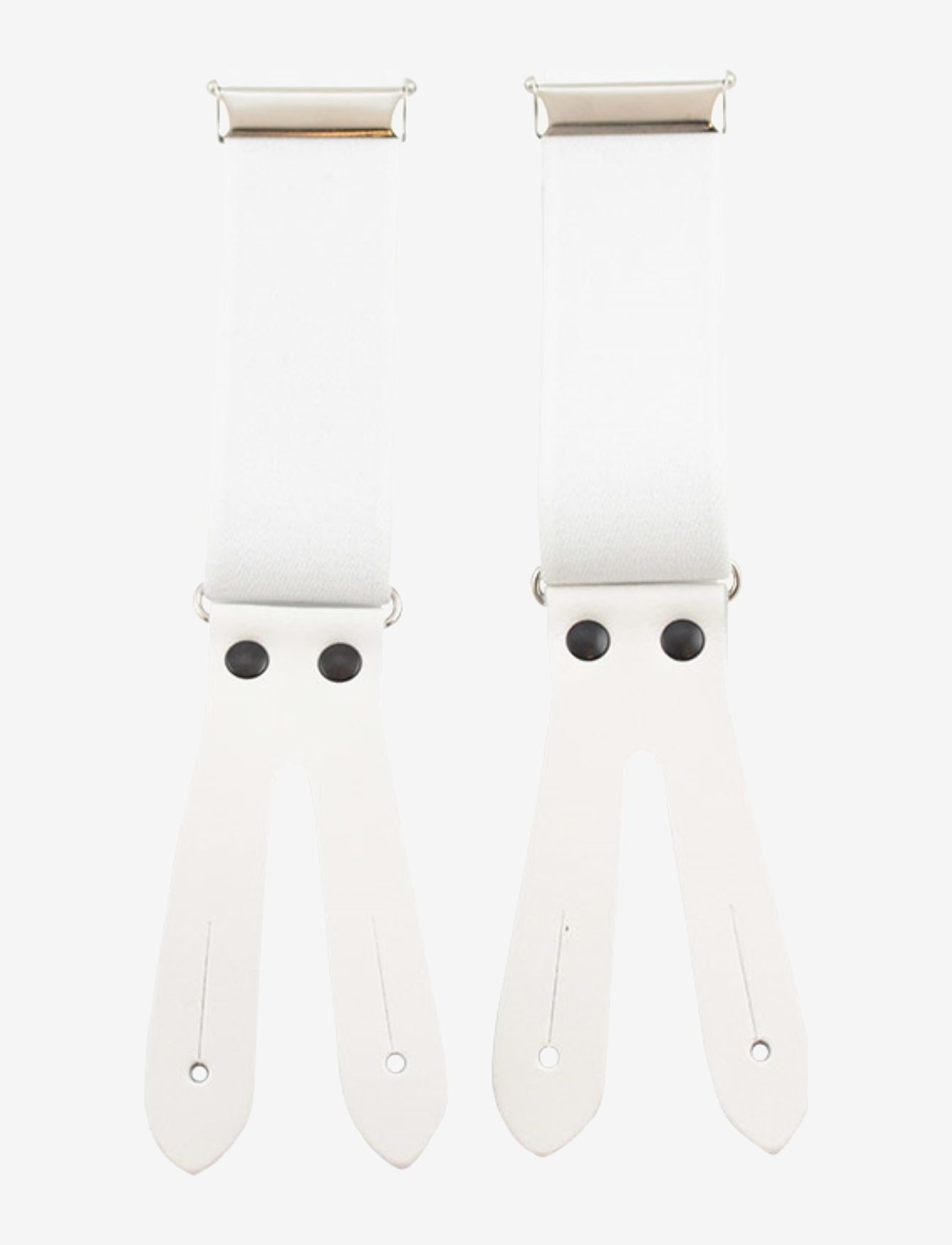 Portia 1924 - Solid Suspenders Leather Ends - petnešos - white - 2