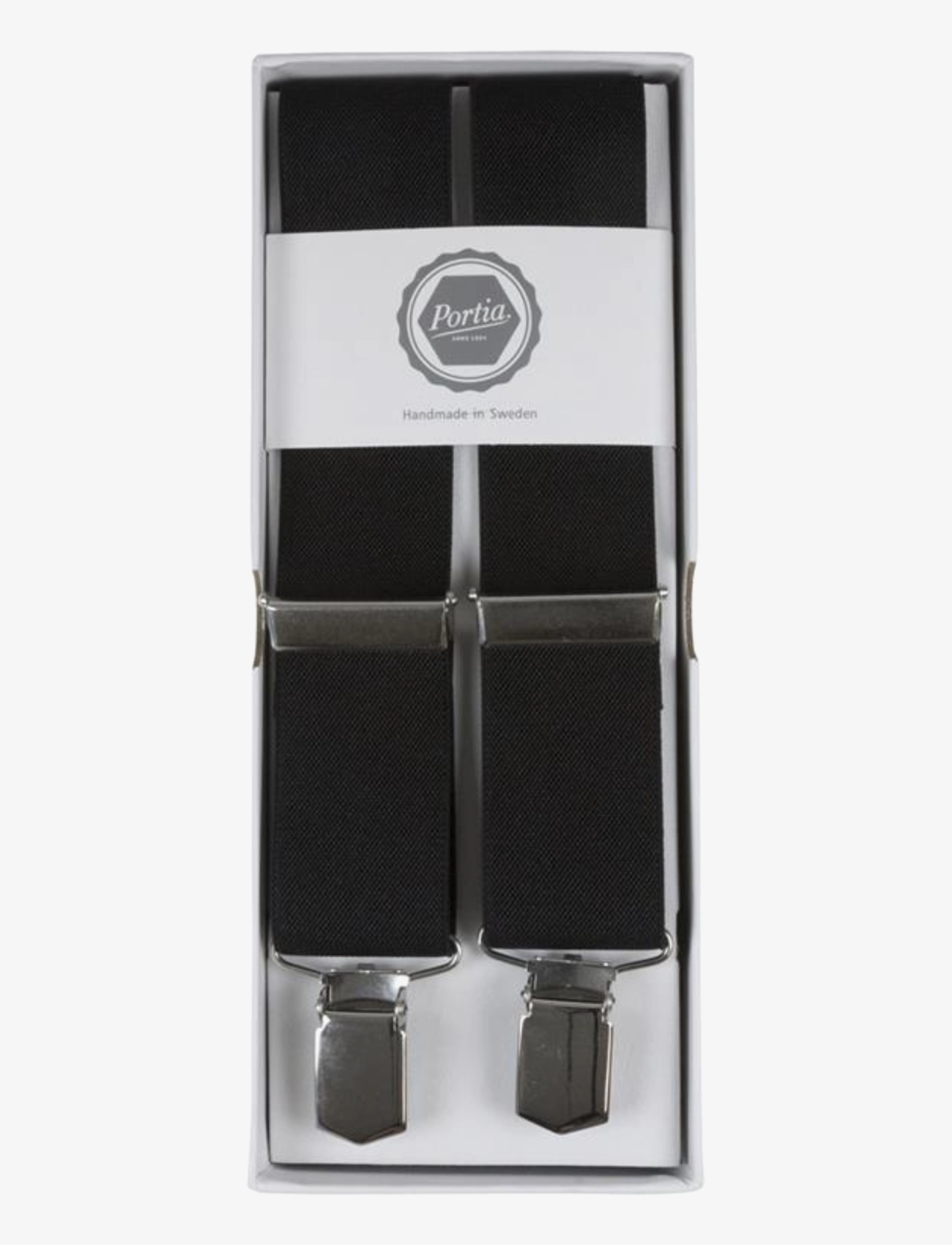 Portia 1924 Solid Suspenders, One Size, Accessories, Schwarz - Männerswear