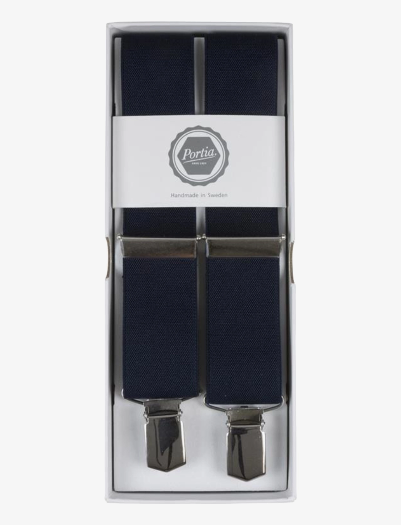 Portia 1924 Solid Suspenders, One Size, Navy, Tilbehør > Strømpebånd, Herre