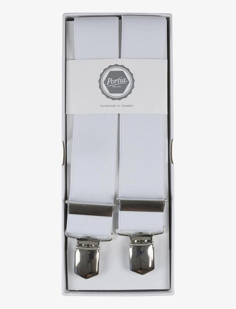 Portia 1924 - Solid Suspenders - traksid - white - 0