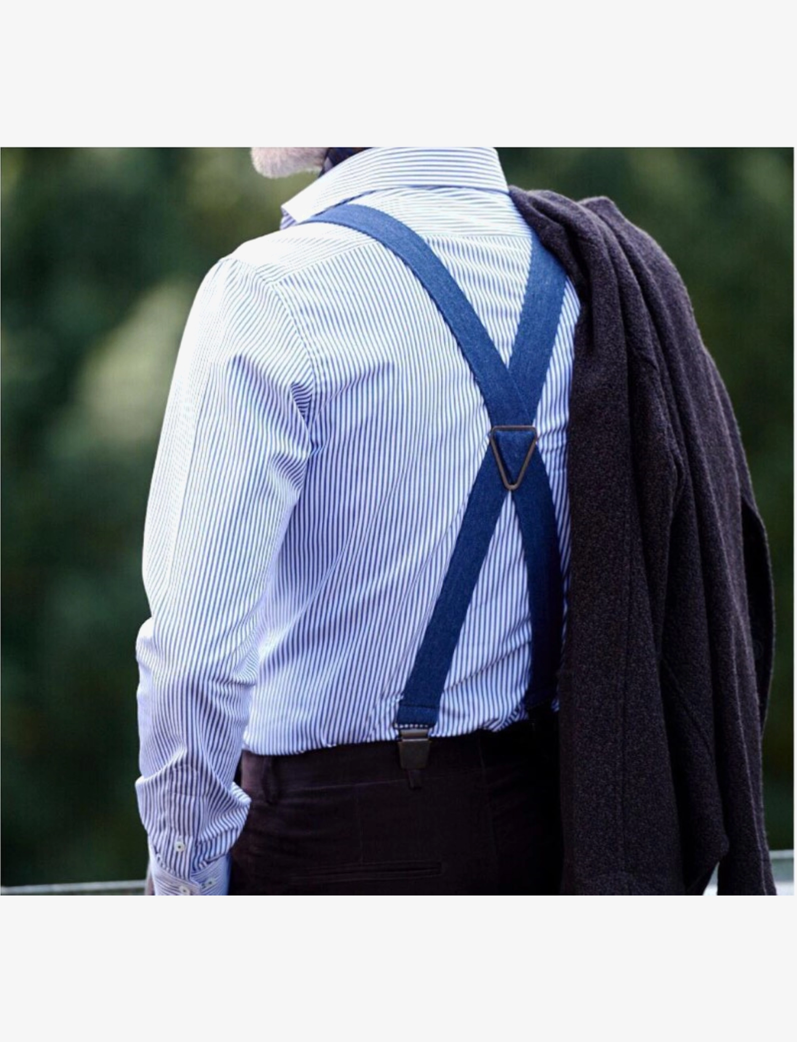 Portia 1924 - Melange Suspenders - suspenders - blue - 4