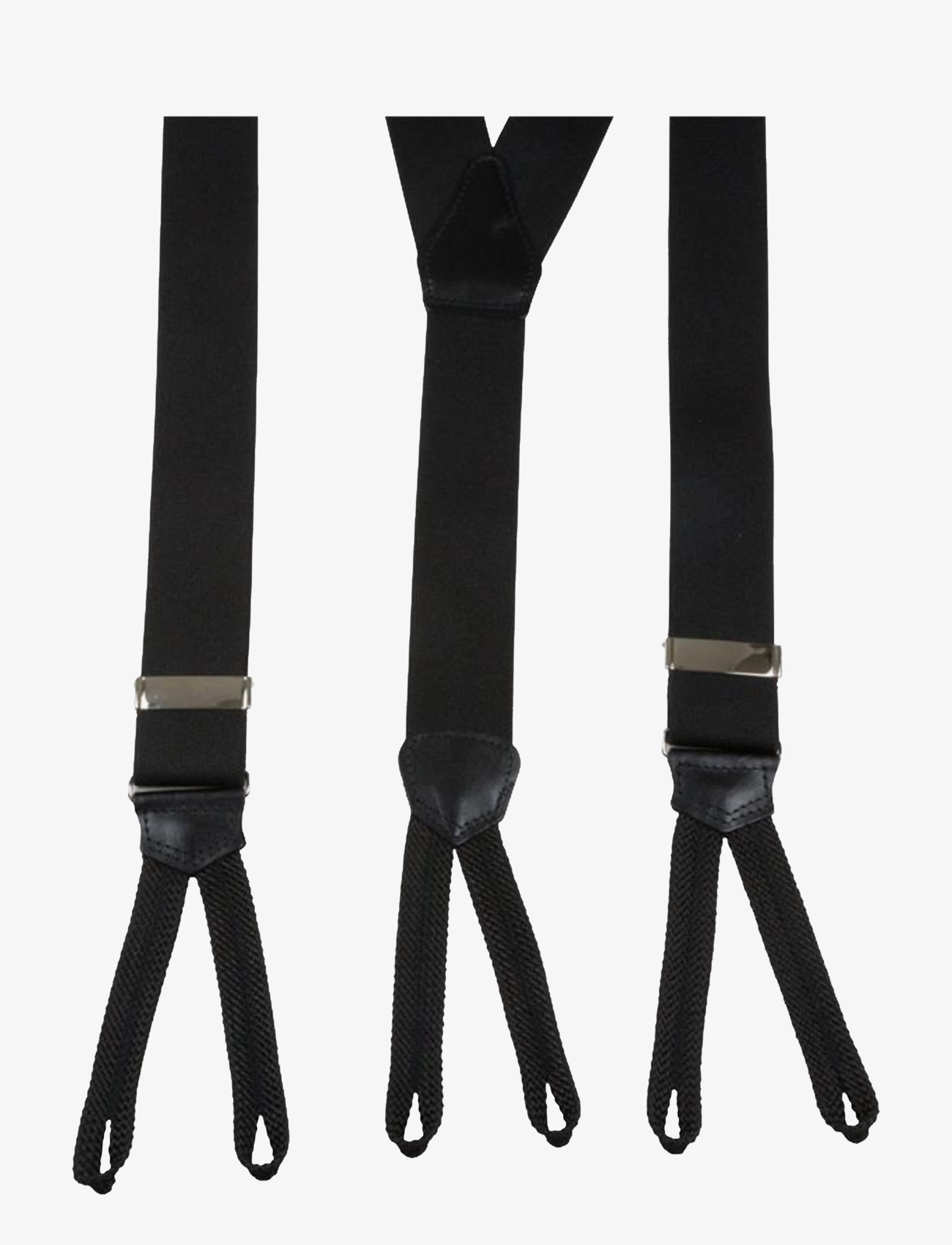 Portia 1924 Suspenders Textile ends - Solmiot & asusteet - BLACK / black