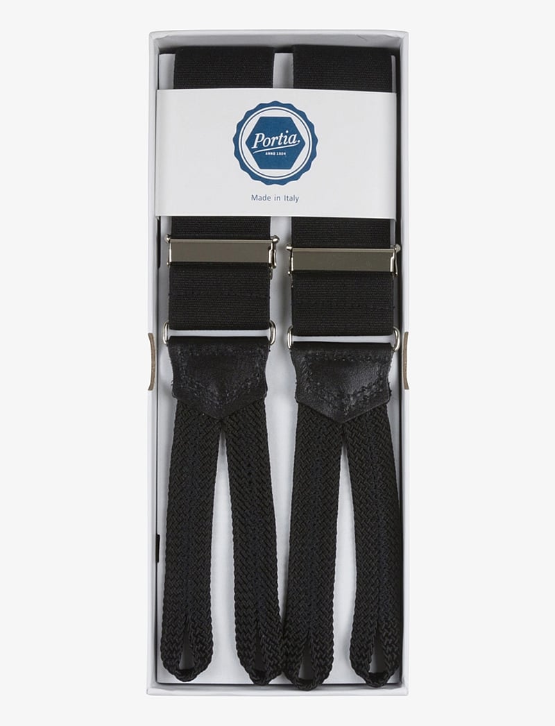 Portia 1924 - Suspenders Textile ends - bretelles - black - 2