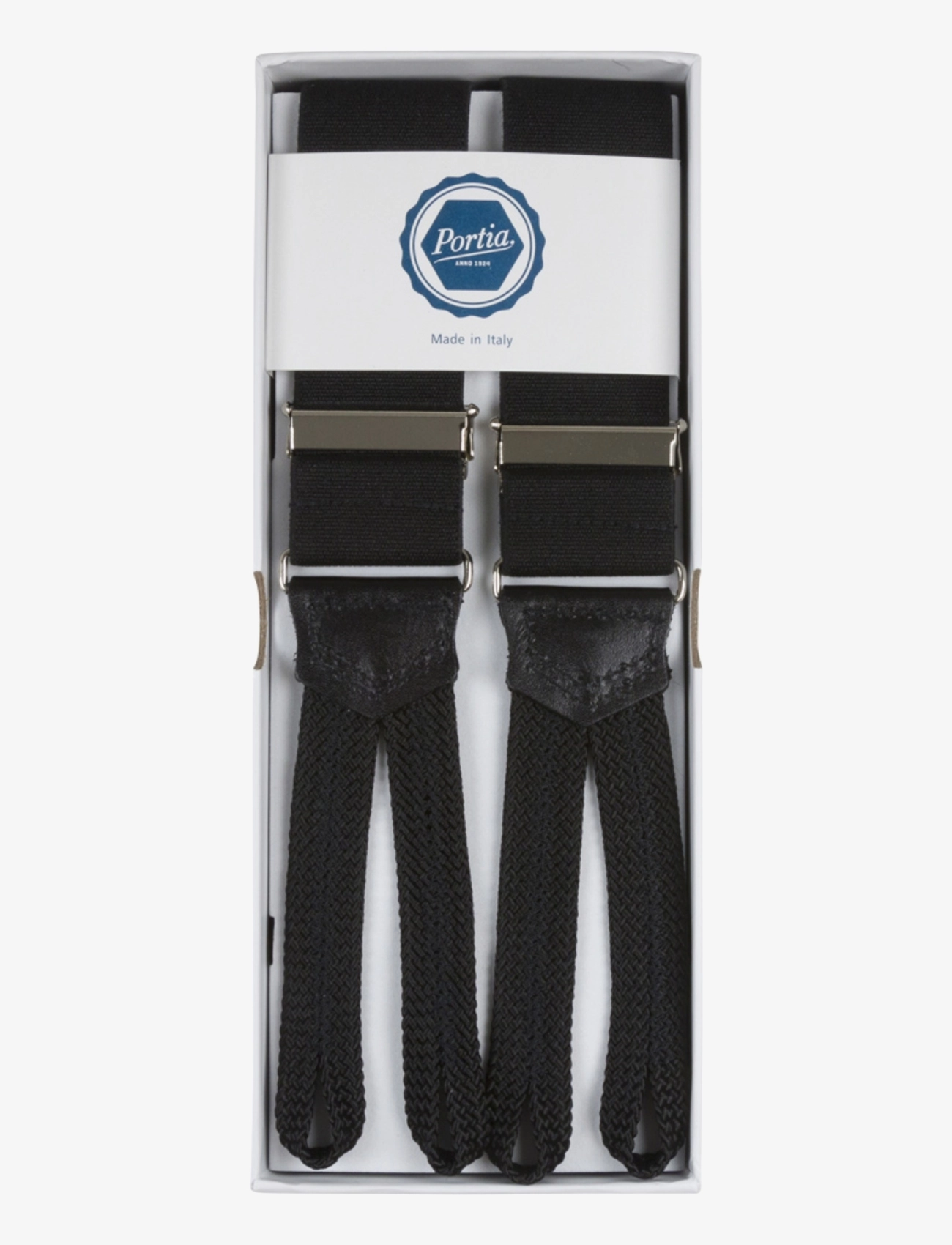 Portia 1924 - Suspenders Textile ends - szelki - black - 2