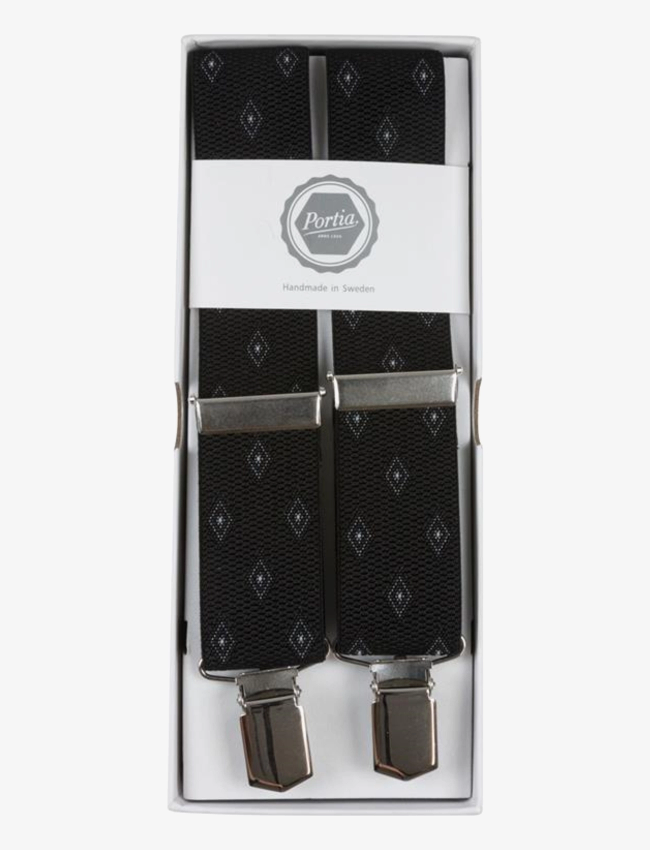 Portia 1924 Pattern Suspenders, One Size, Black, Tilbehør > Strømpebånd, Herre