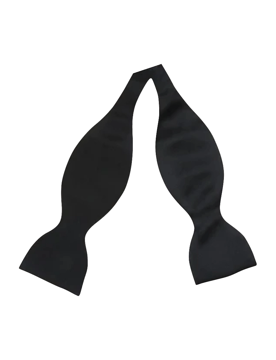 Portia 1924 - Solid Silk Butterfly - peteliškės - black - 0