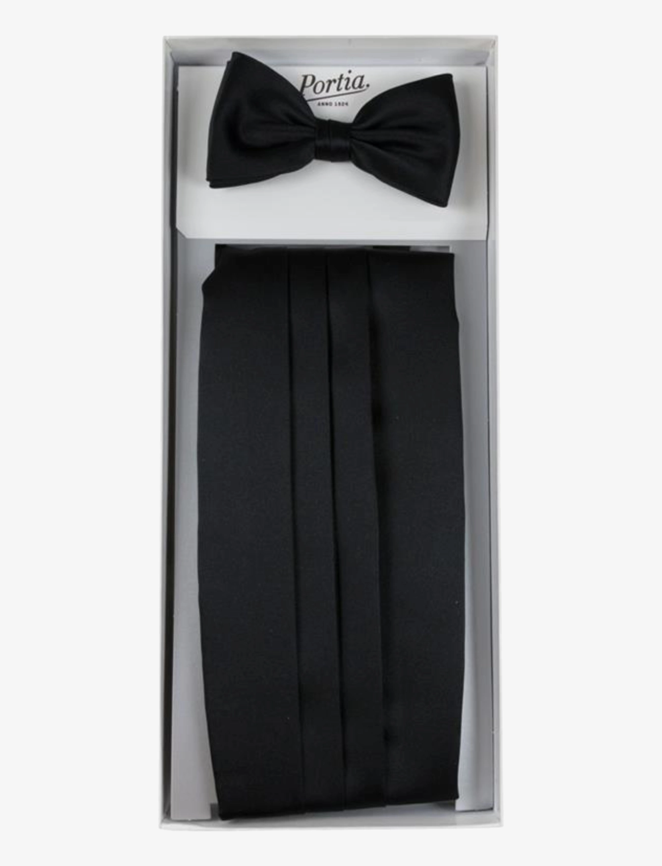 PORTIA 1924 Polyester Cummerbund Set Schwarz - One Size - Herren